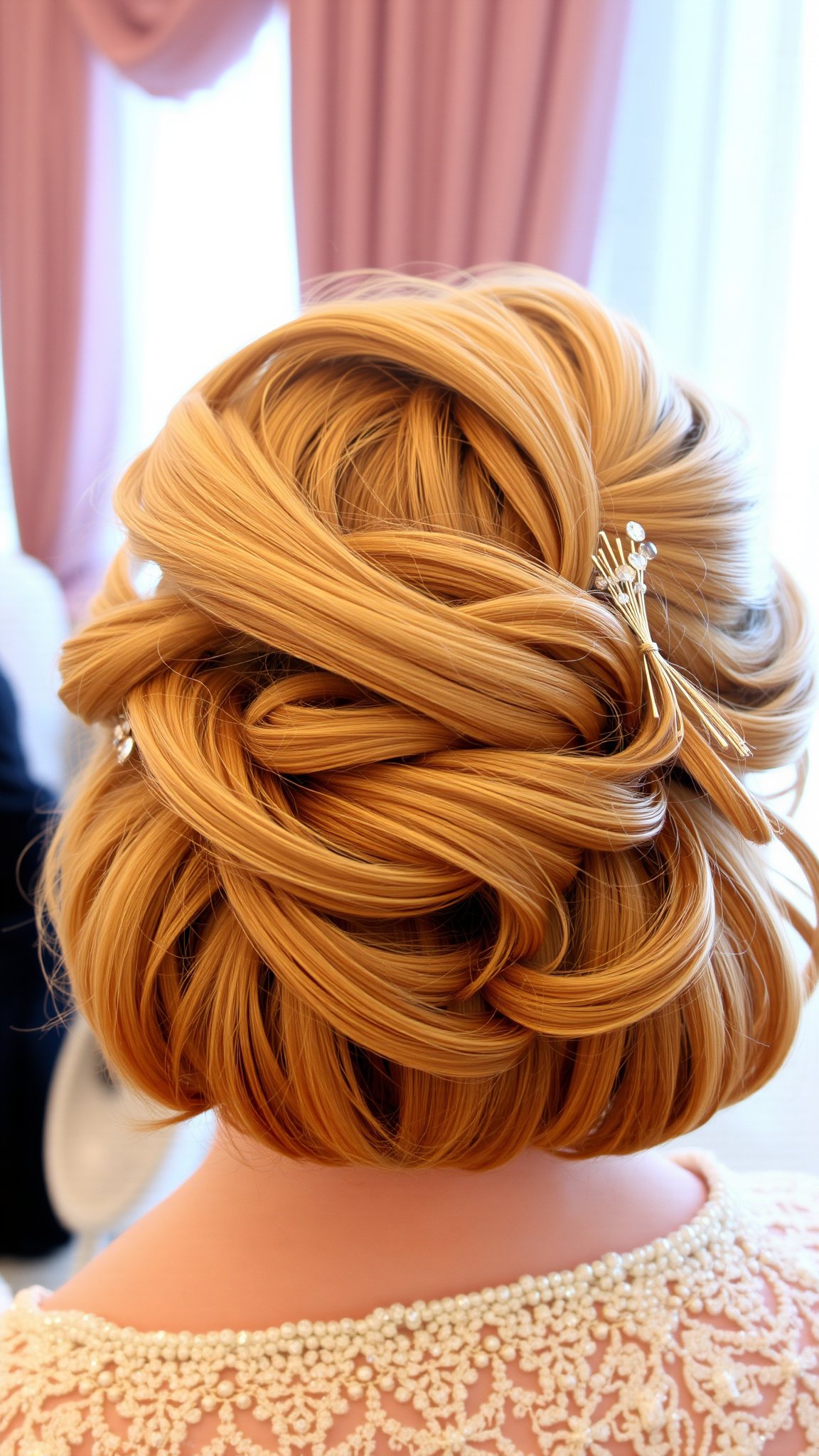 5 layered updo for curly hair 5. Layered Updo for Curly Hair