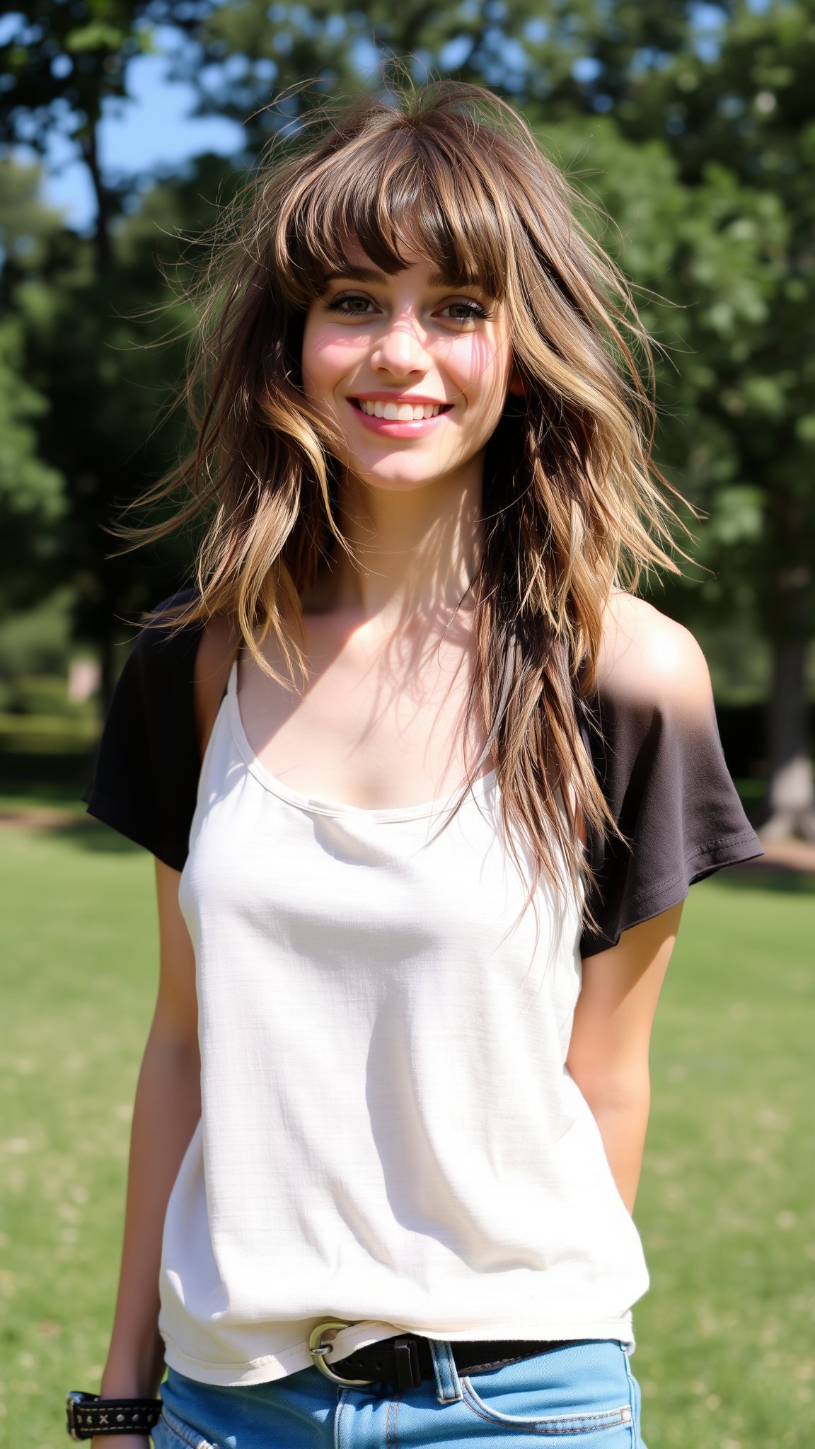 5 messy shag with baby bangs 5. Messy Shag with Baby Bangs