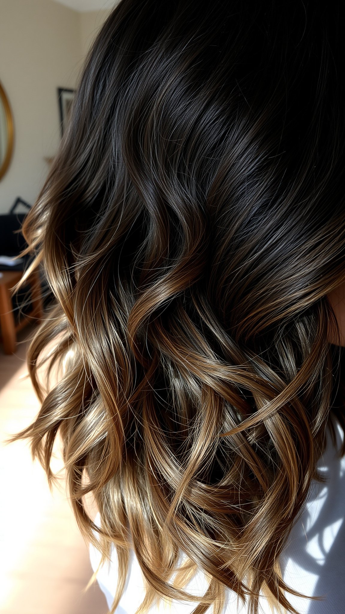 7. Textured Layers for Thick Wavy Hair