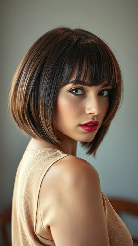 Bob with Bangs and Face Framing Layers