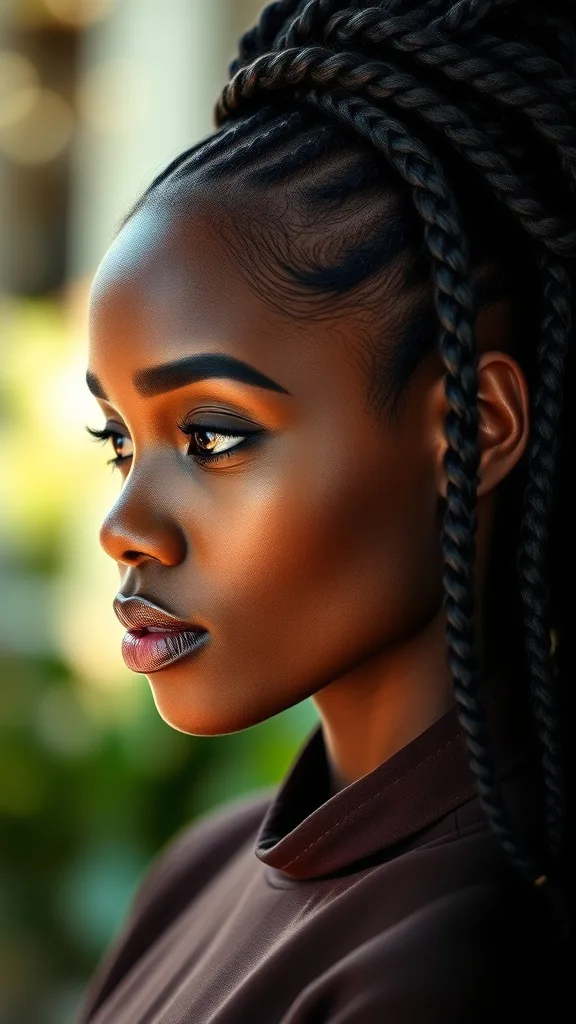 Box Braids Updo Styles for Summer