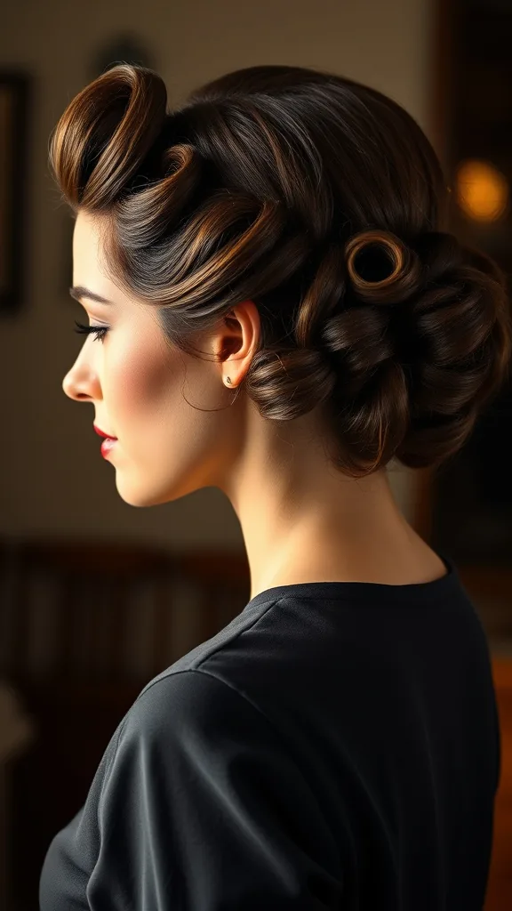 Retro Victory Rolls for a Vintage Vibe