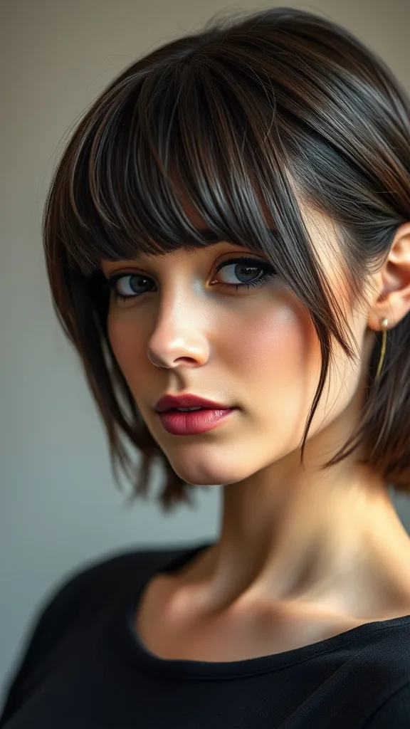 Shag Haircut Bangs for Effortless Cool