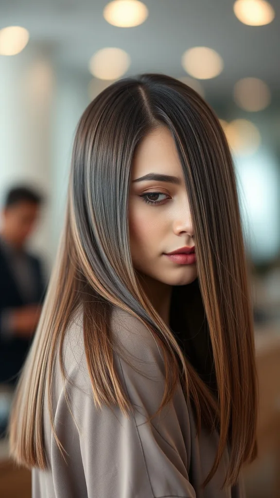Sleek Middle Part Straight Hair Trend