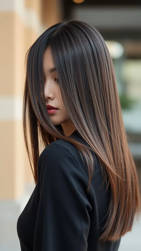 Sleek Straight Hair Looks for Medium Length