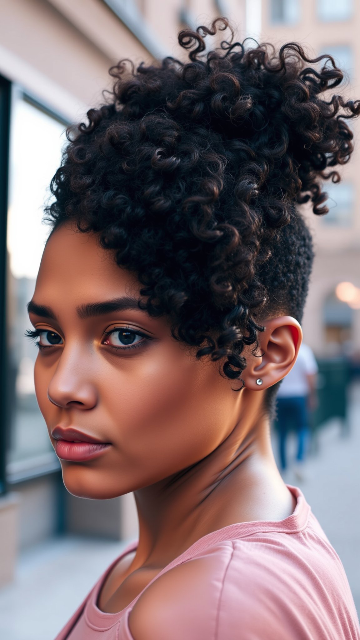 Asymmetrical Curly Cut