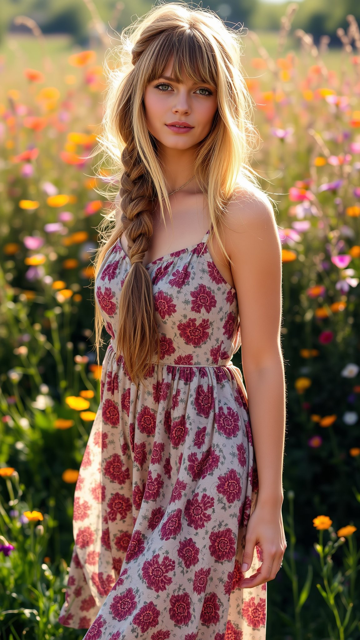 Bohemian Braid with Curtain Fringe