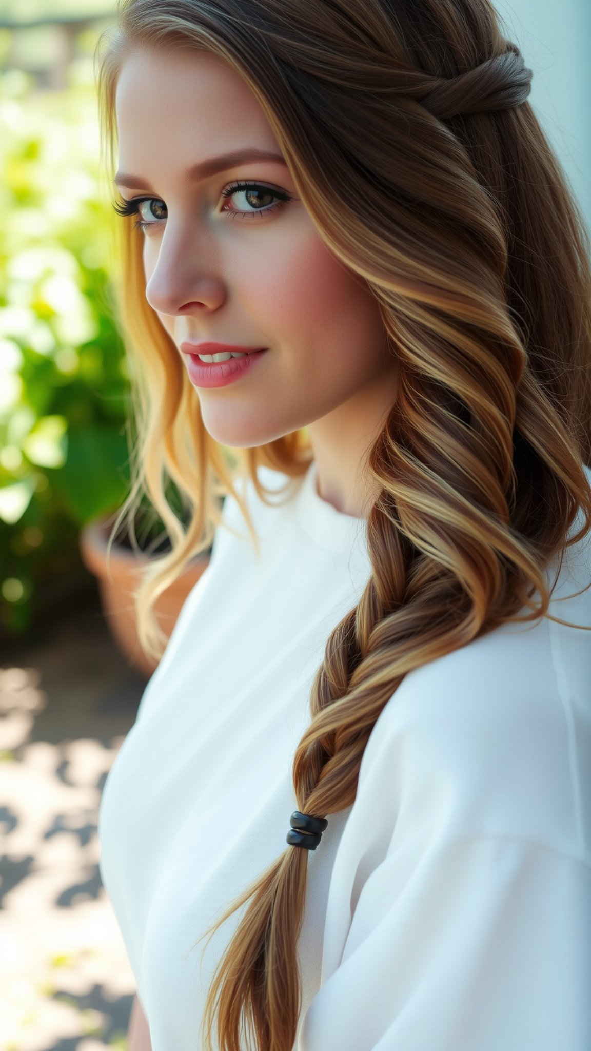 Boho Half-Up, Half-Down Braid