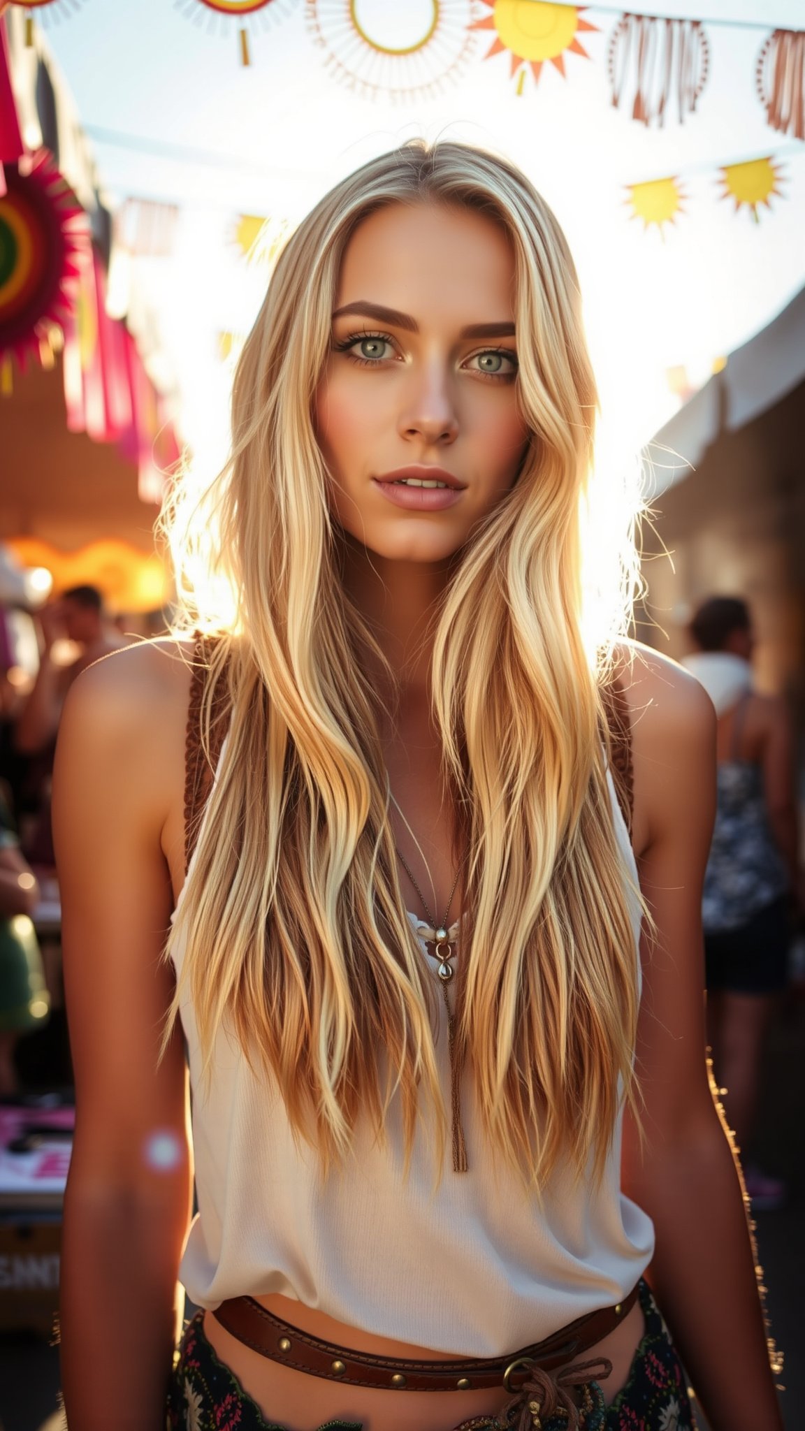 Boho Long Layers with Highlights