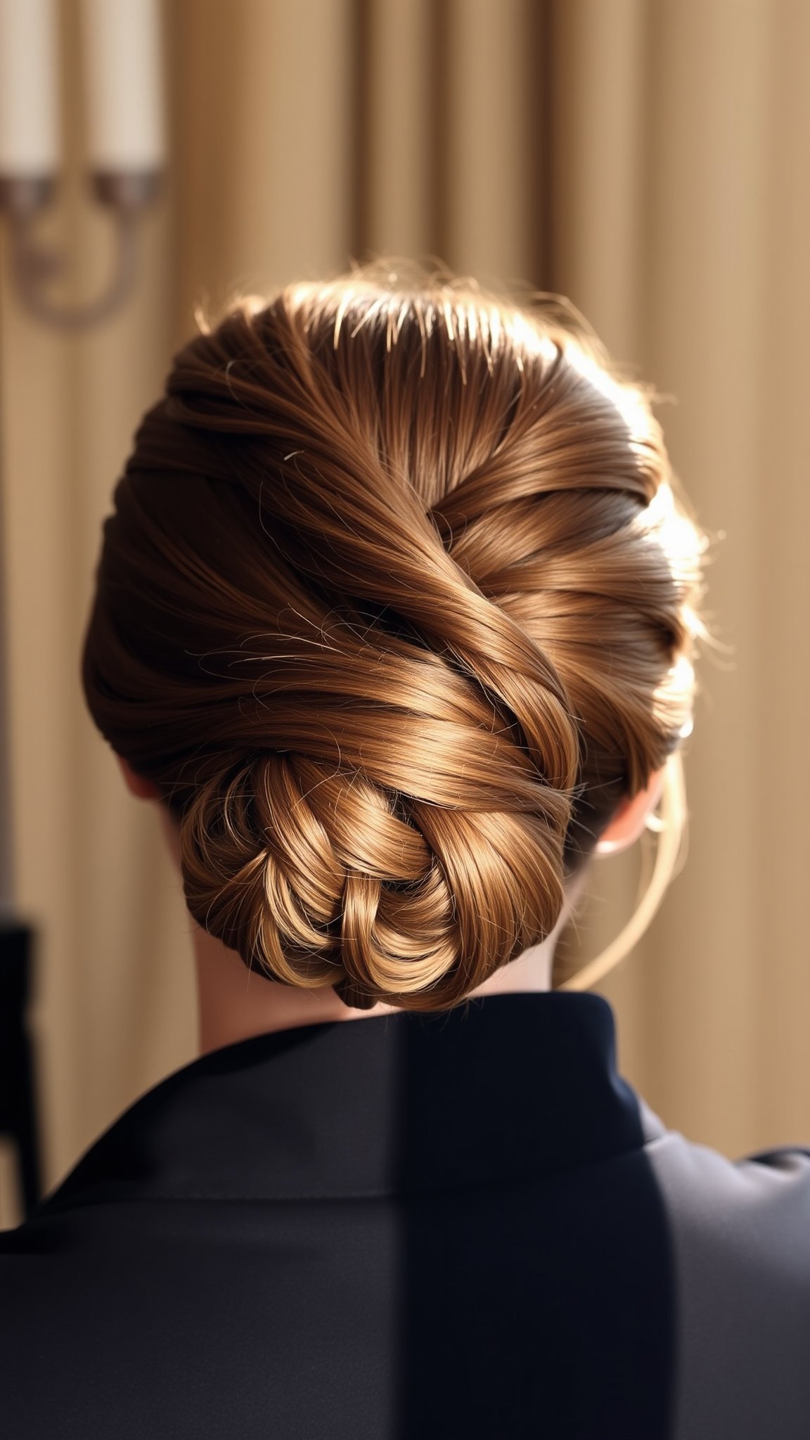 Box Braids Wrapped Updo