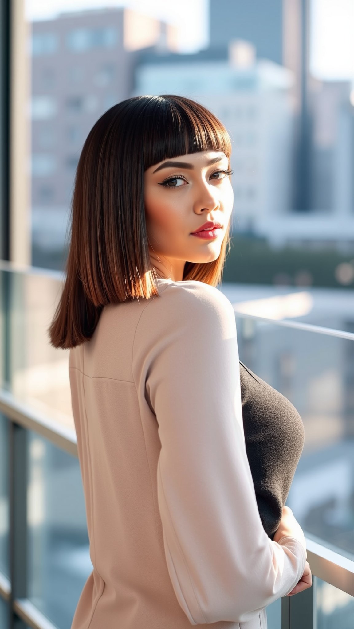 Center Part Straight Bob