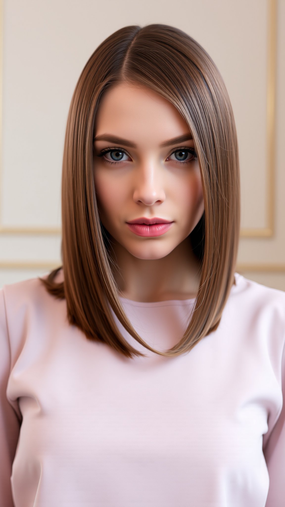 Classic Sleek Middle Part