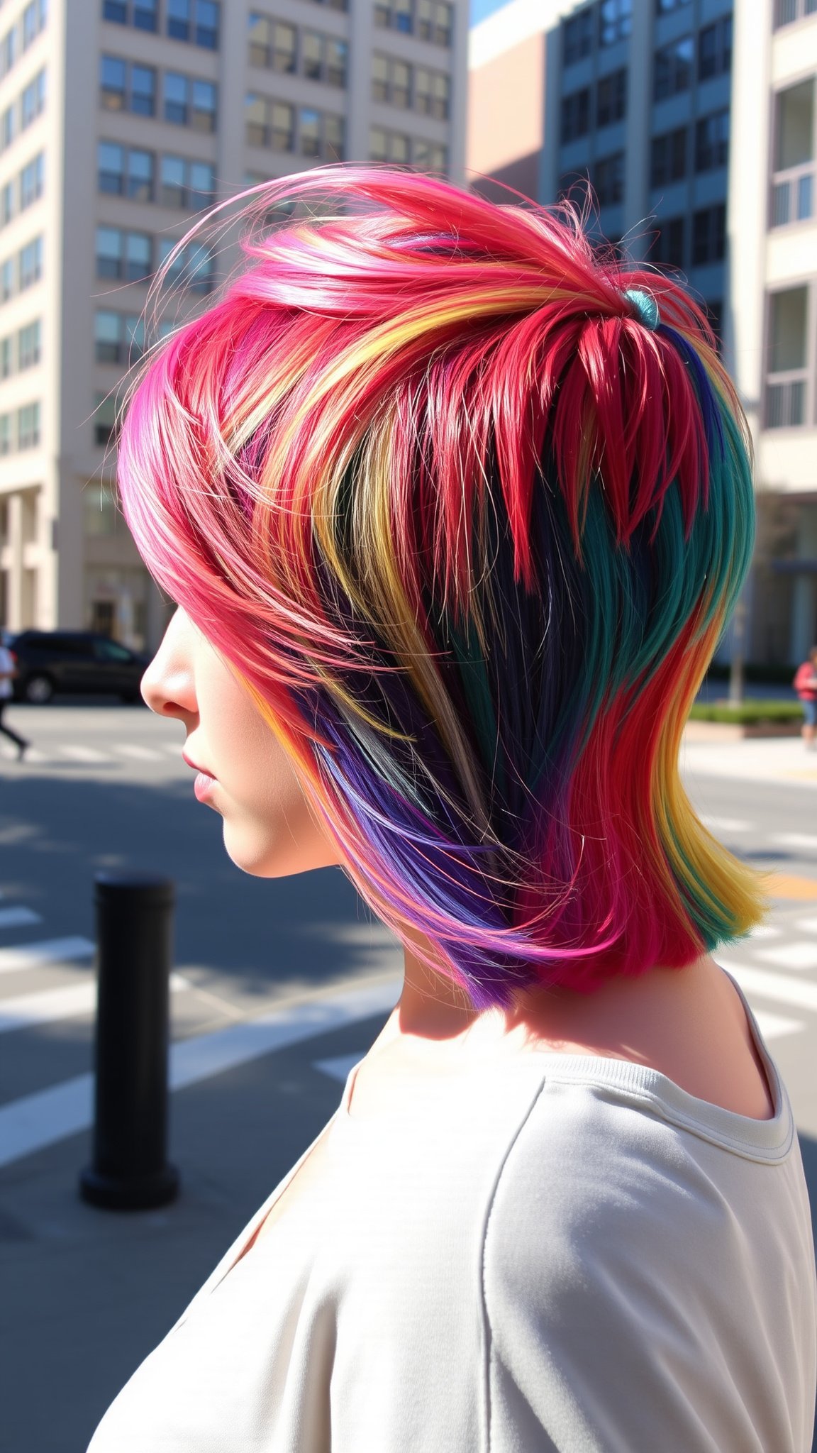 Color-Blocked Pixie Cut