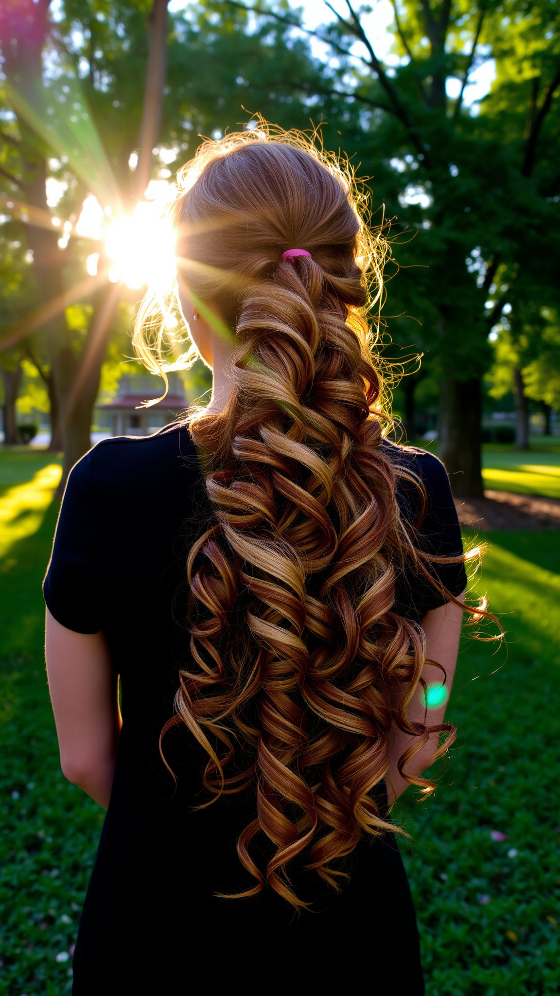 Curl-Enhanced Ponytail