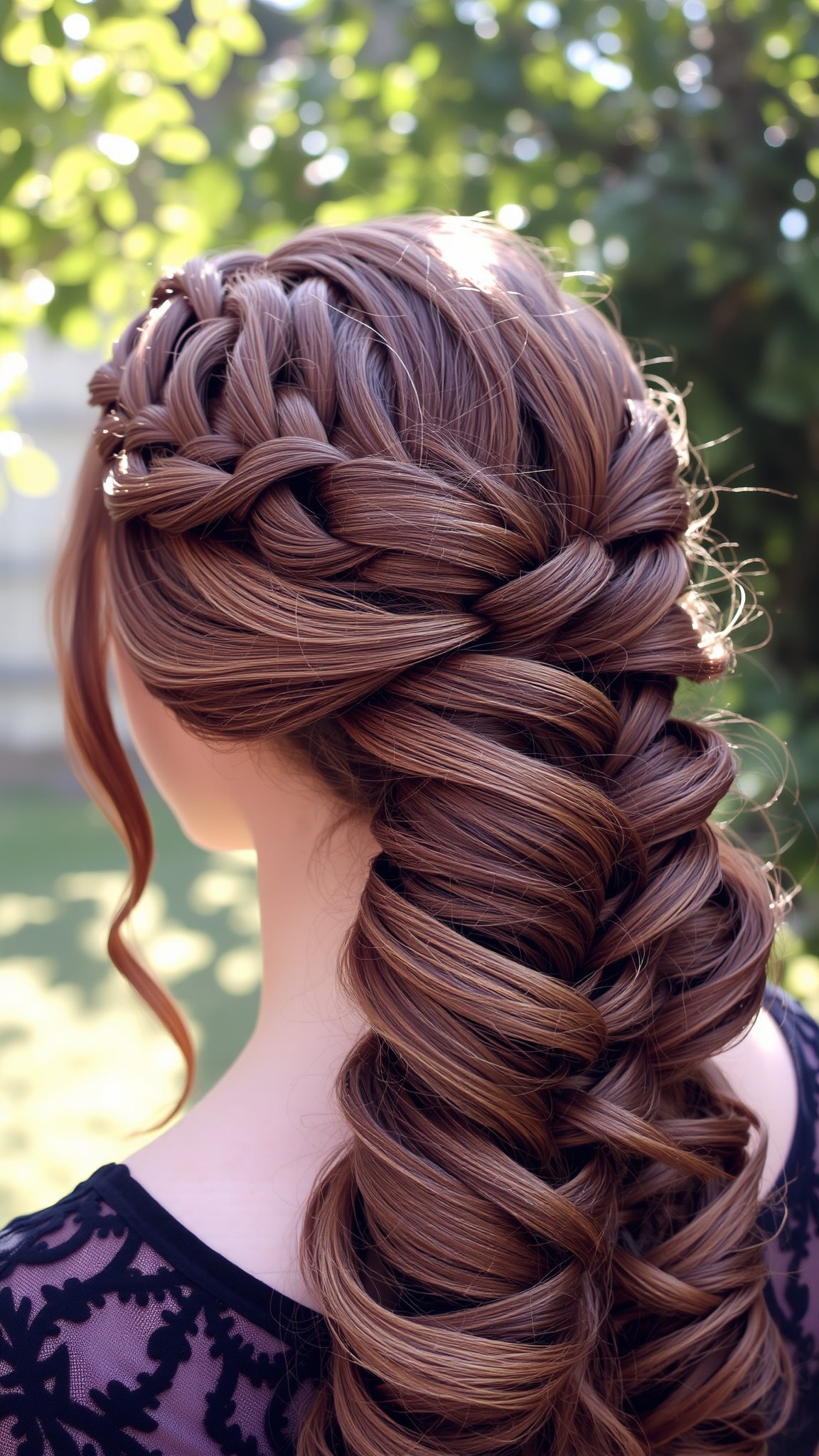 Curly Braided Crown