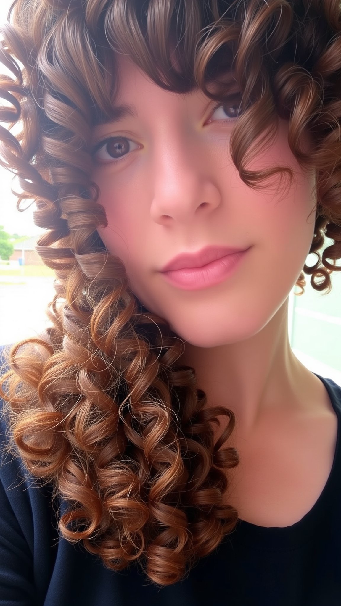 curly curtain bangs Curly Curtain Bangs