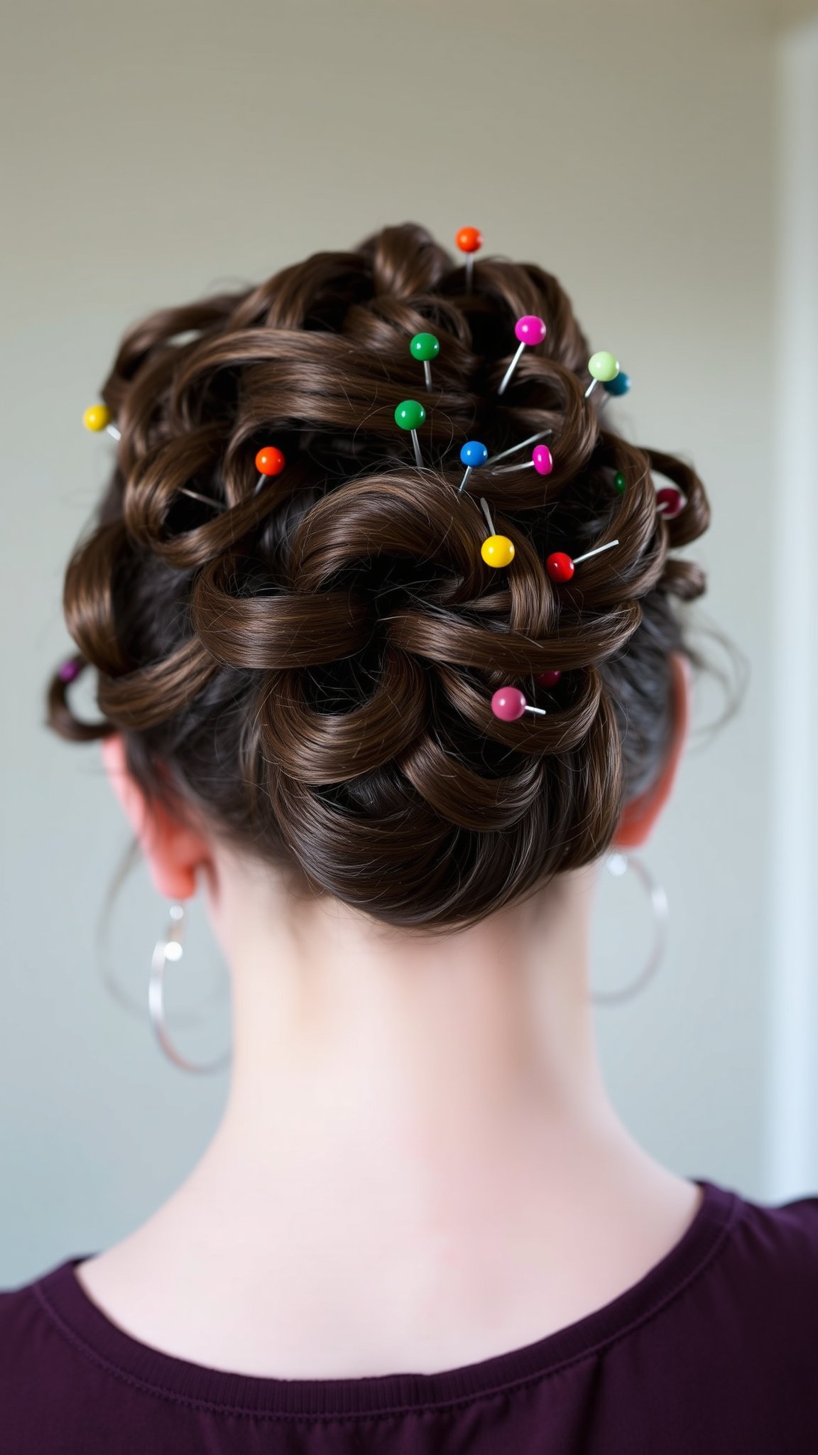 Curly Pinned Updo