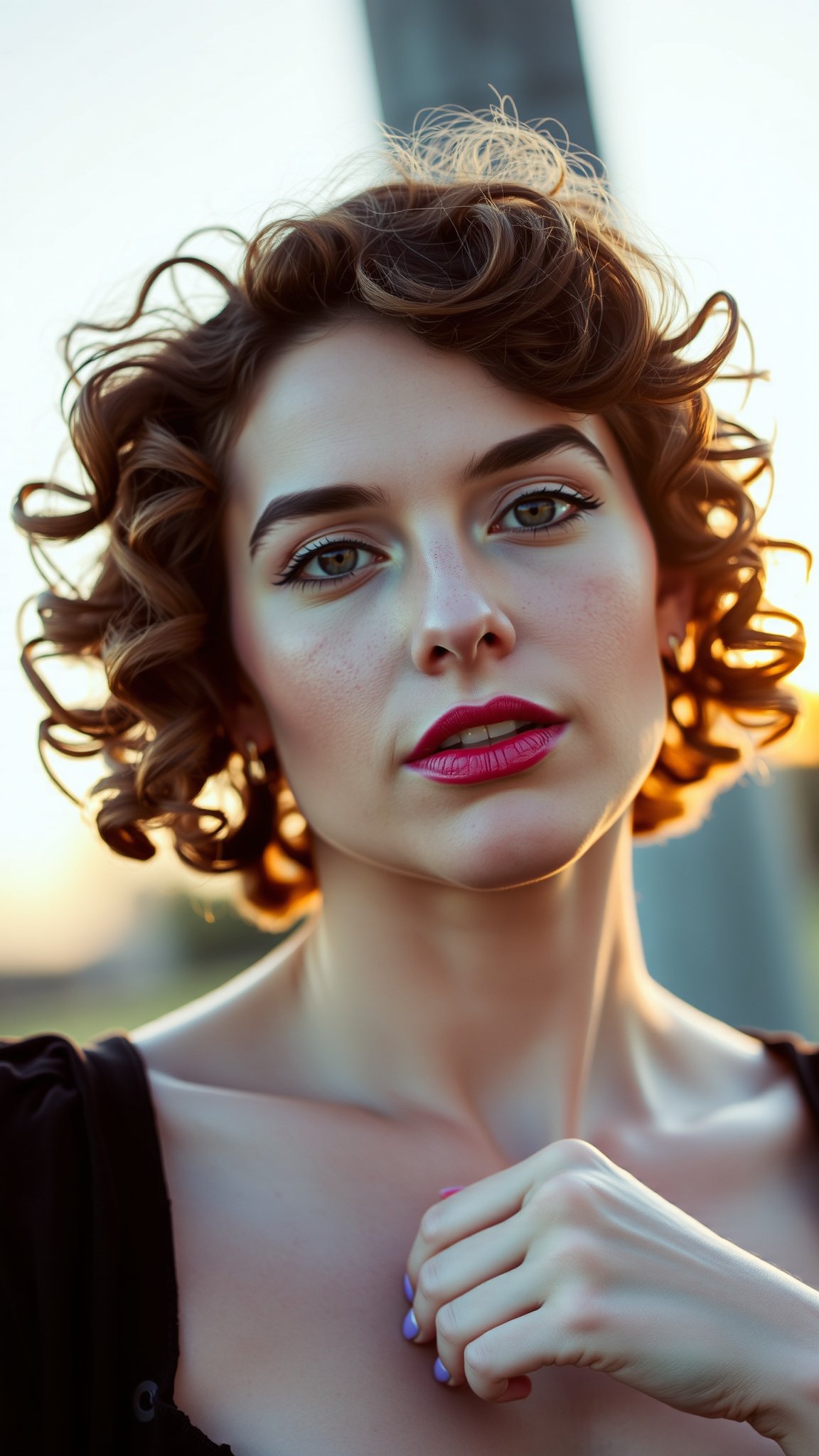 Curly Pixie with Layers