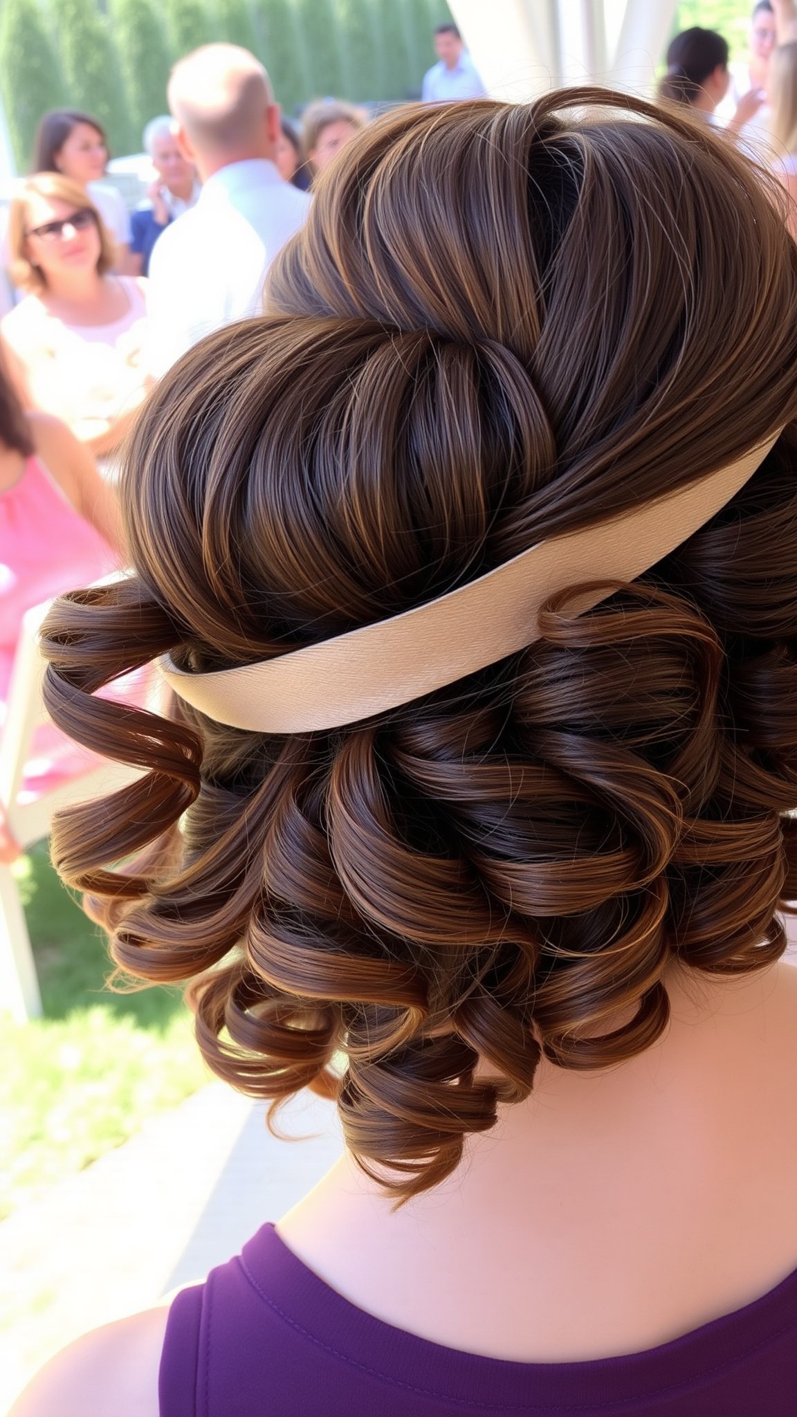 Curly Updo with Headband