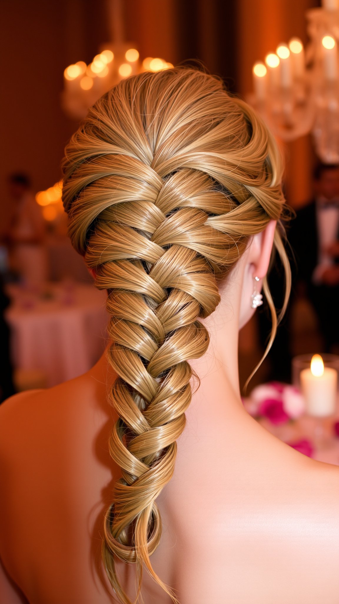 fishtail braid updo Fishtail Braid Updo