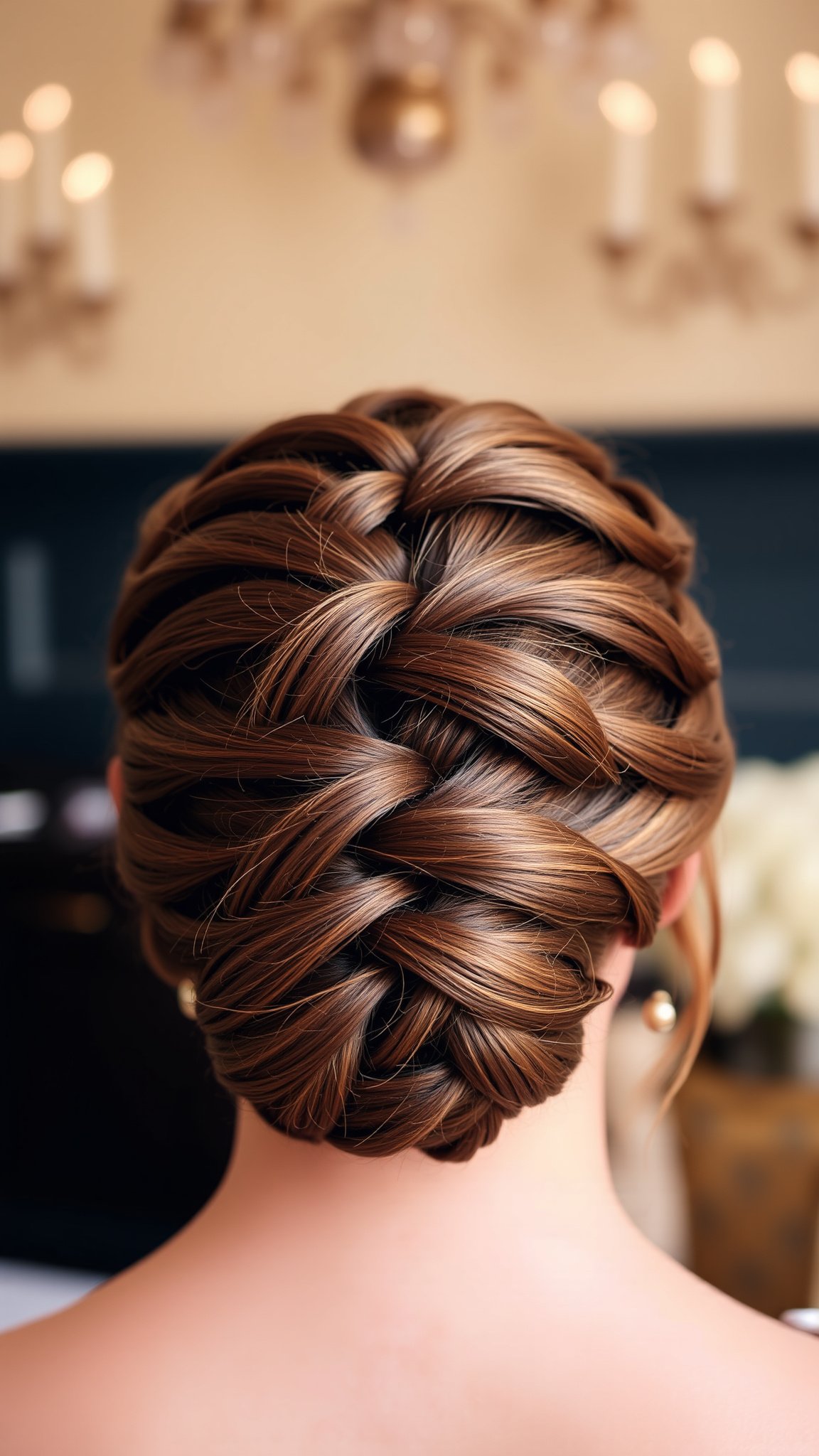 Glamorous Dutch Braid Updo