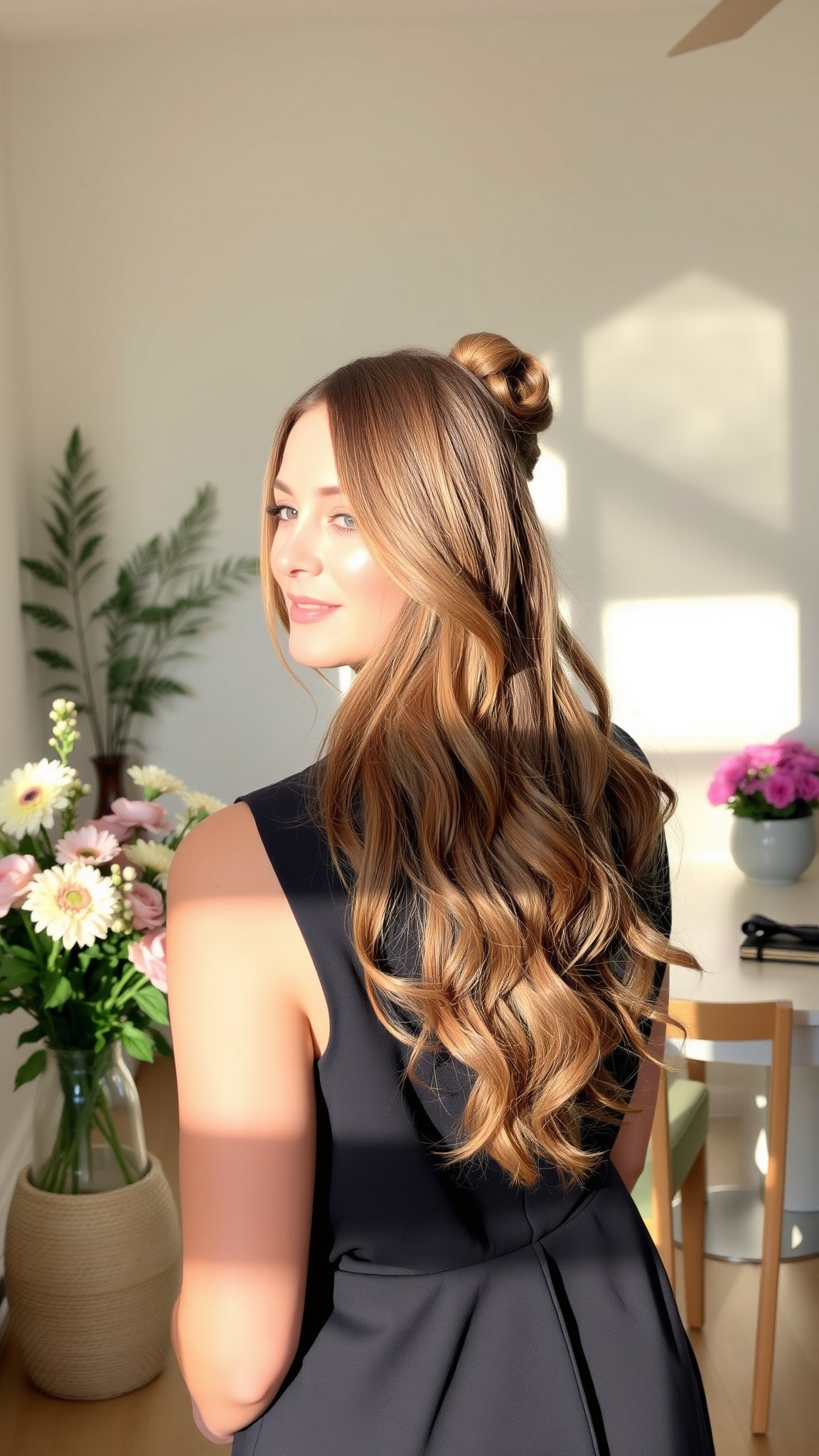 Half-Up, Half-Down Ponytail