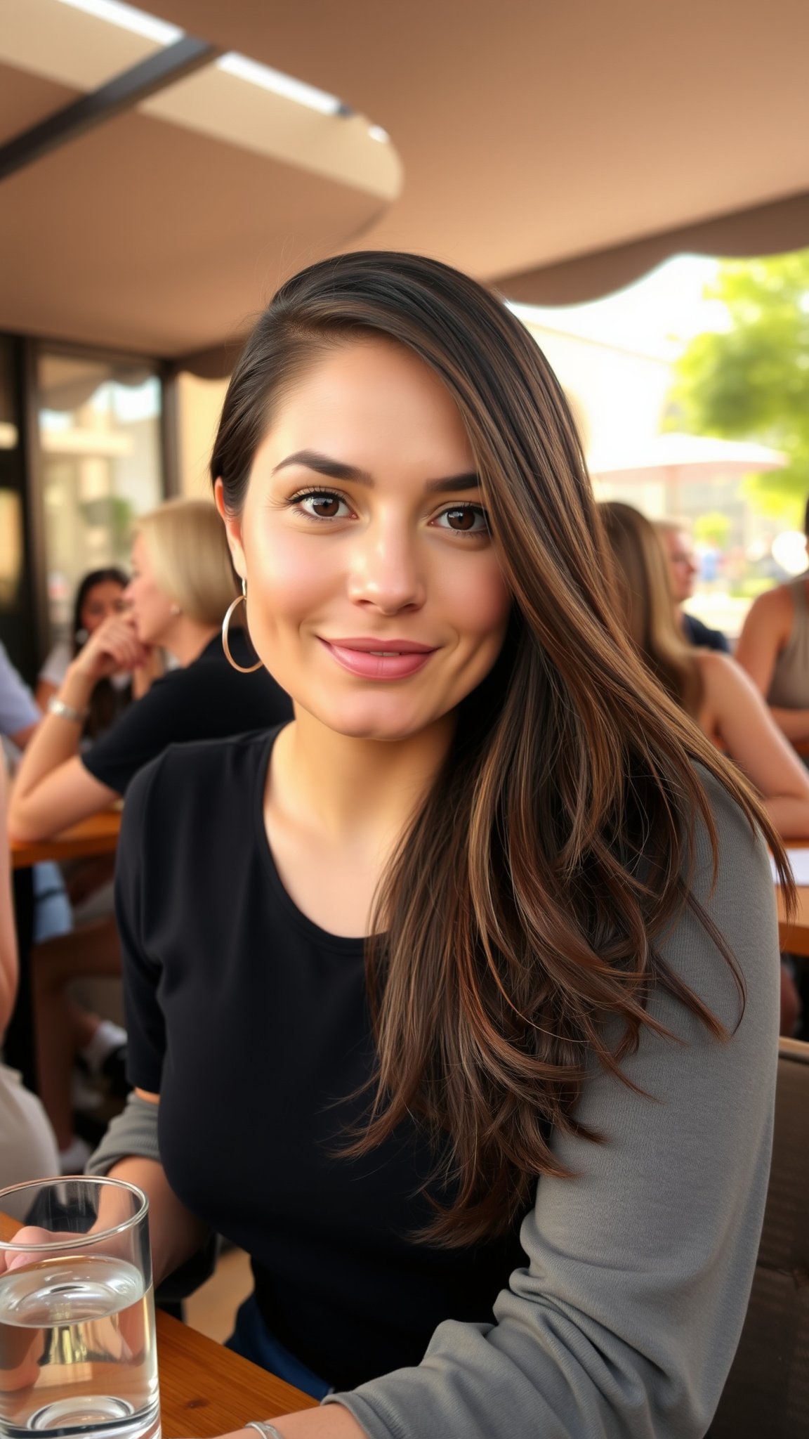 Half-Up, Half-Down Sleek Style