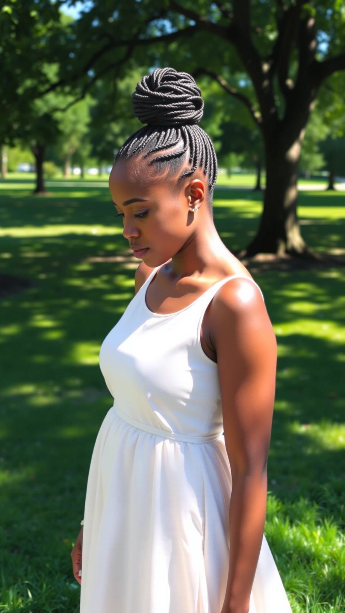 high box braids bun High Box Braids Bun