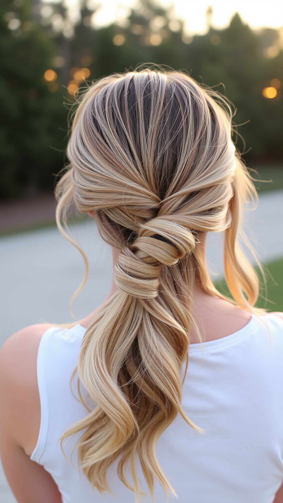 High Ponytail with a Side Twist