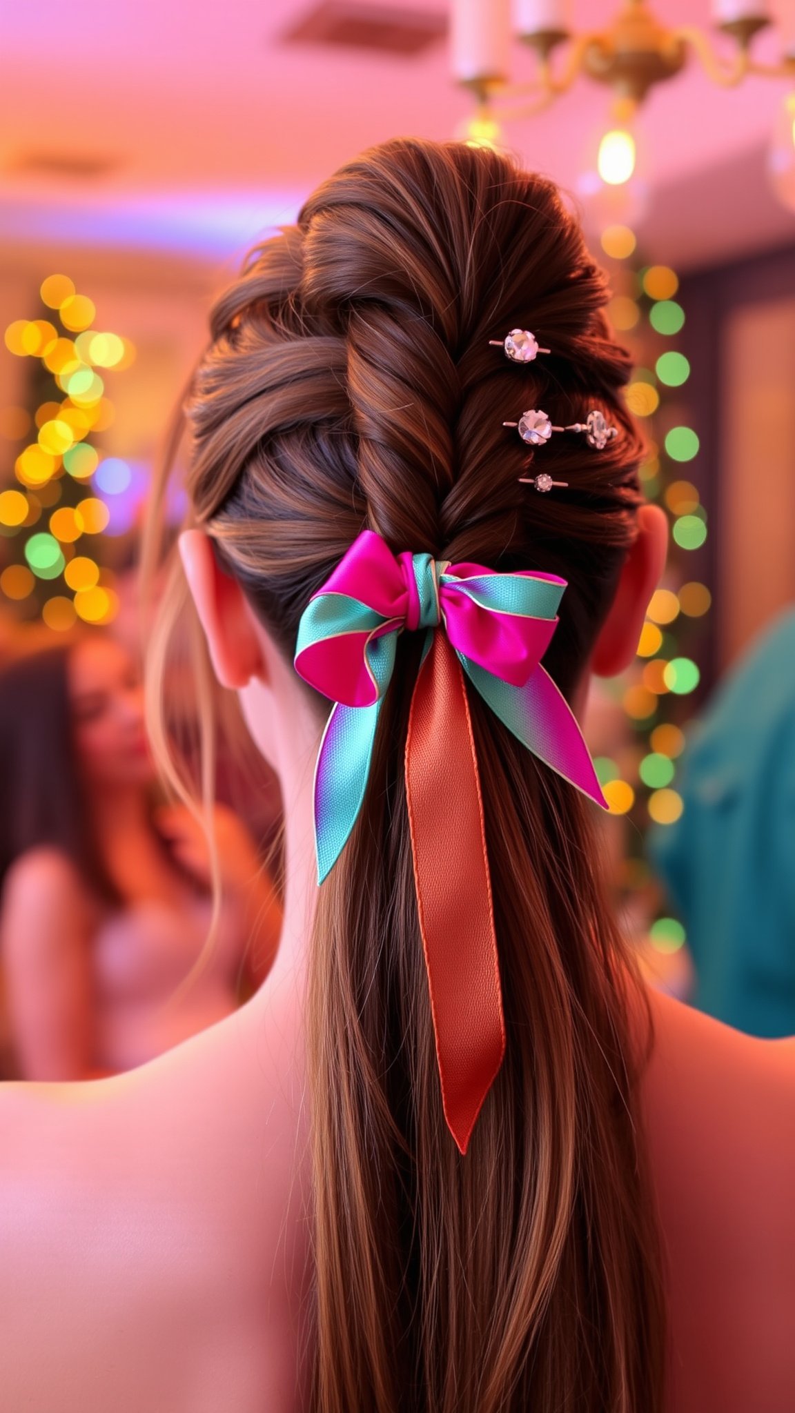 High Ponytail with Hair Accessories