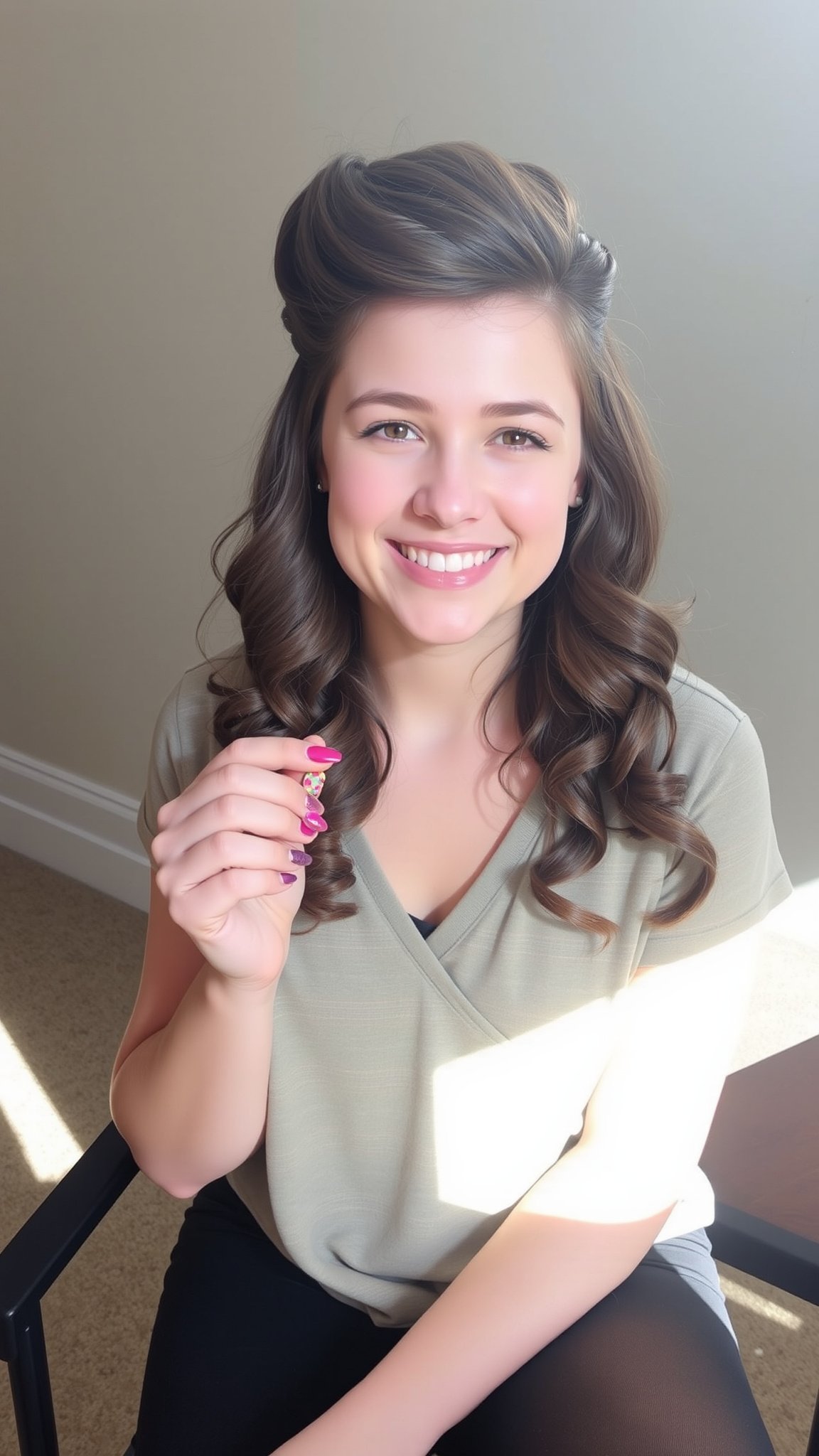 Layered Half-Up, Half-Down Style