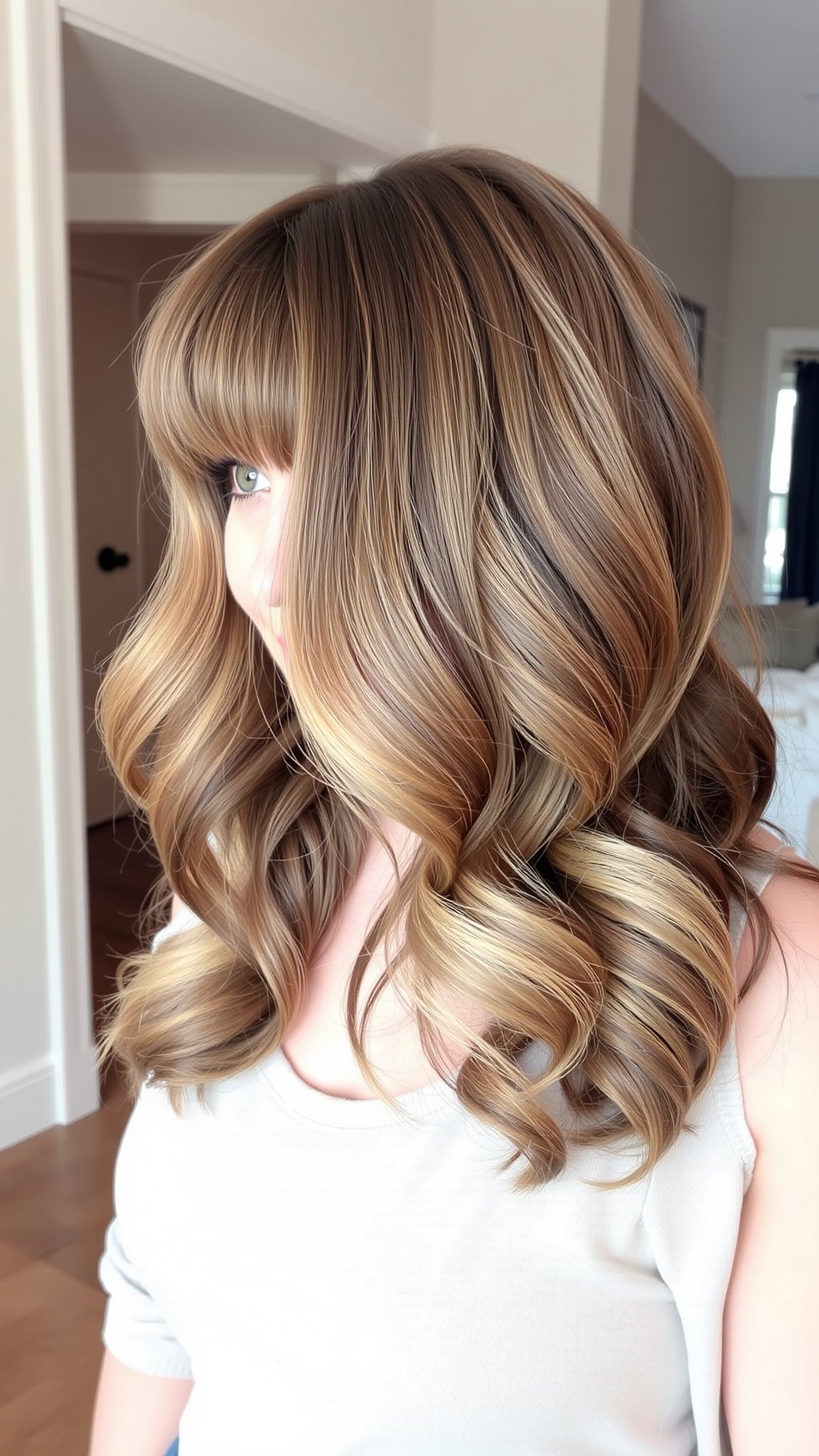 Long Bob (Lob) with Curtain Bangs