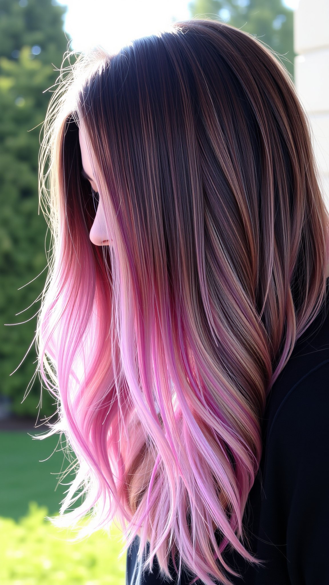 Long Layered Shag with Highlights