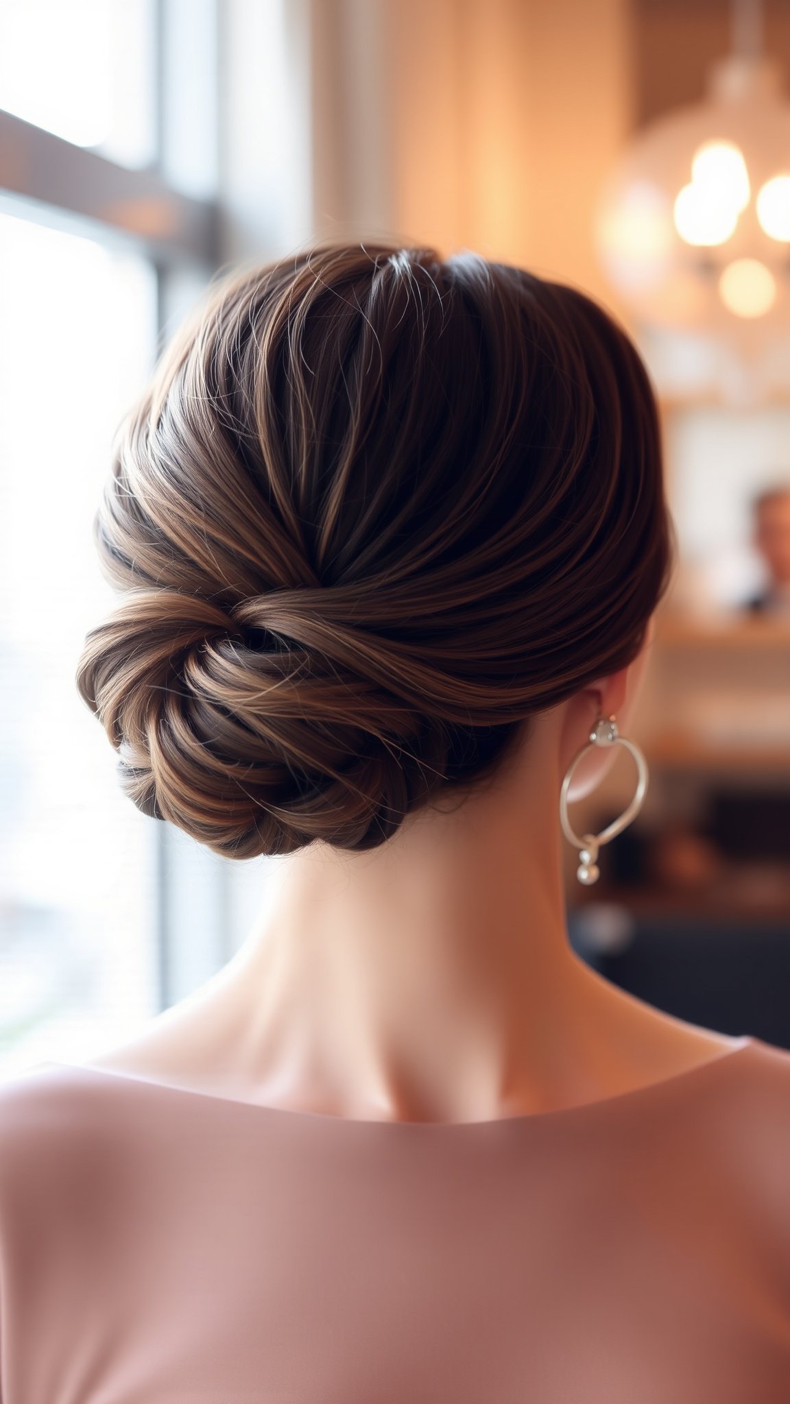Low Chignon for Short Hair