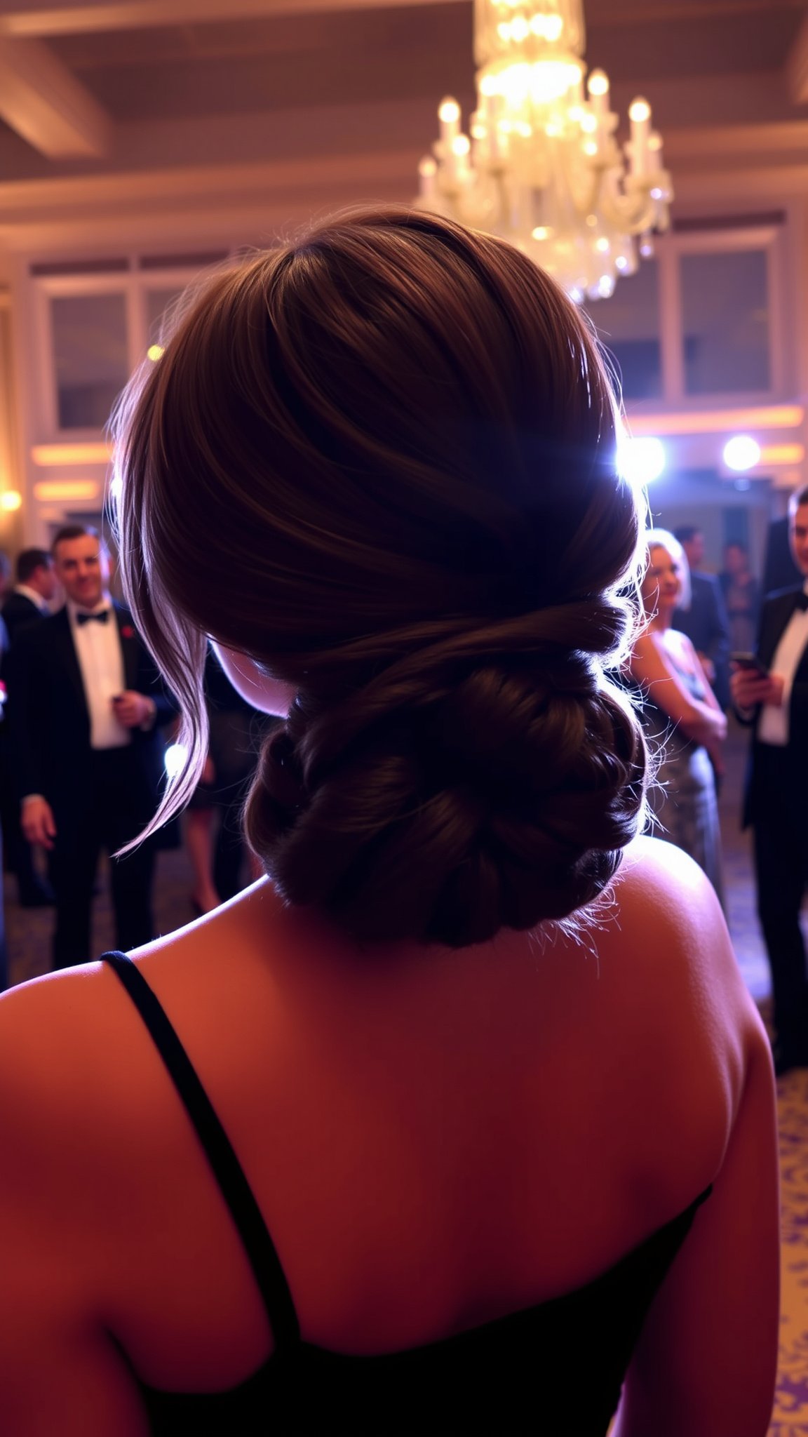 Low Chignon with Volume