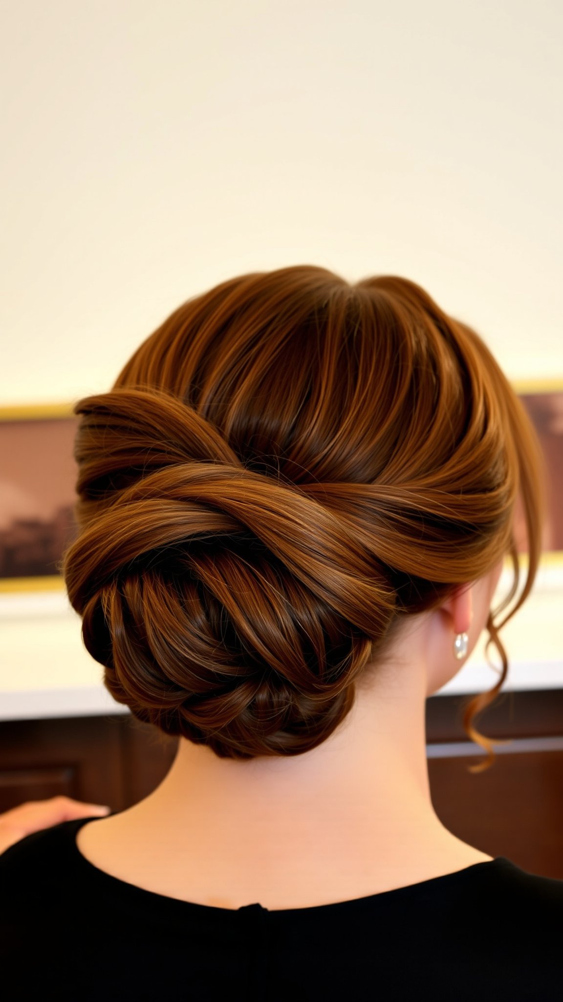 Low Chignon with Volume