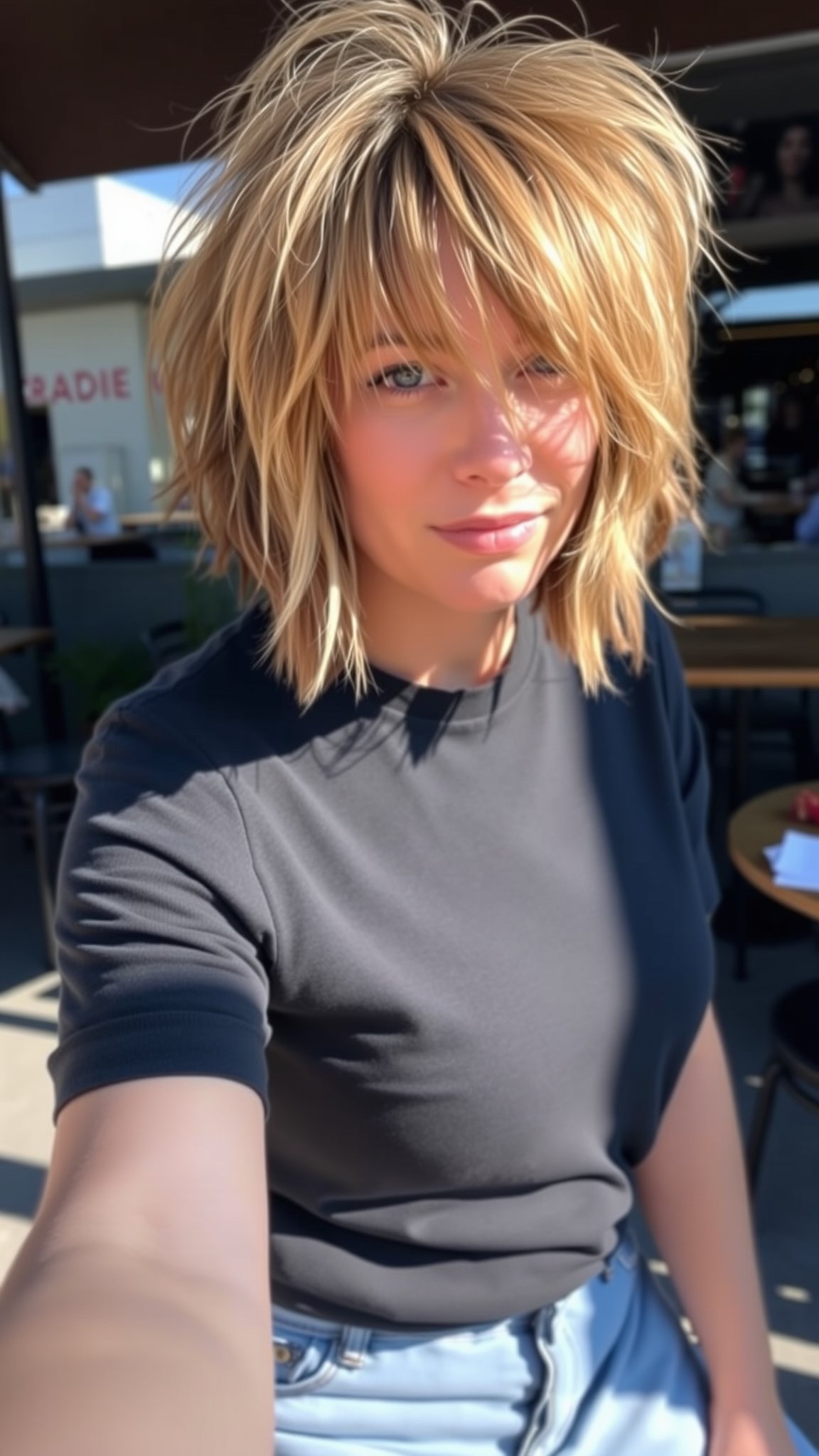 Messy Bob with Textured Bangs