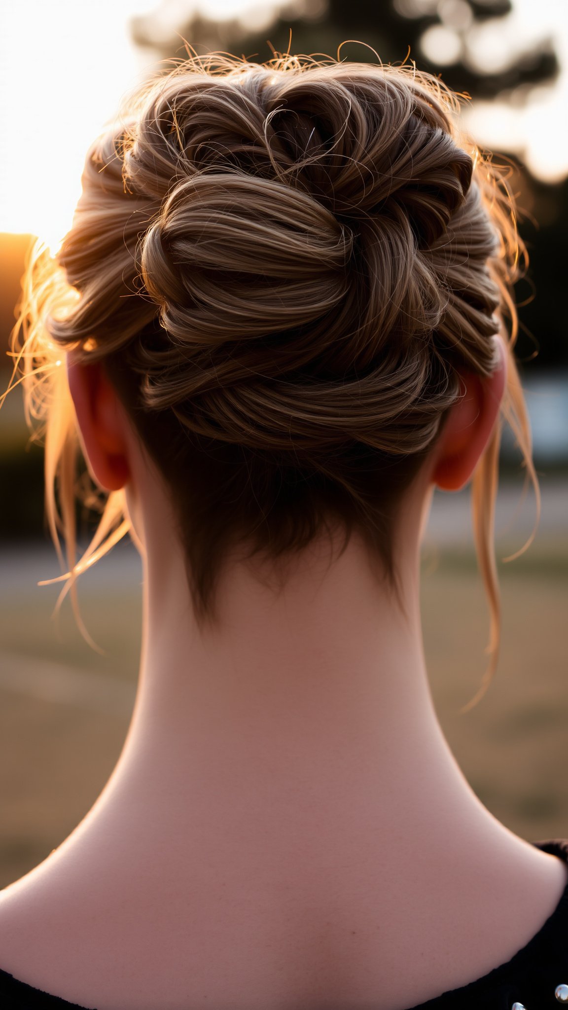 Messy Bun with a Twist