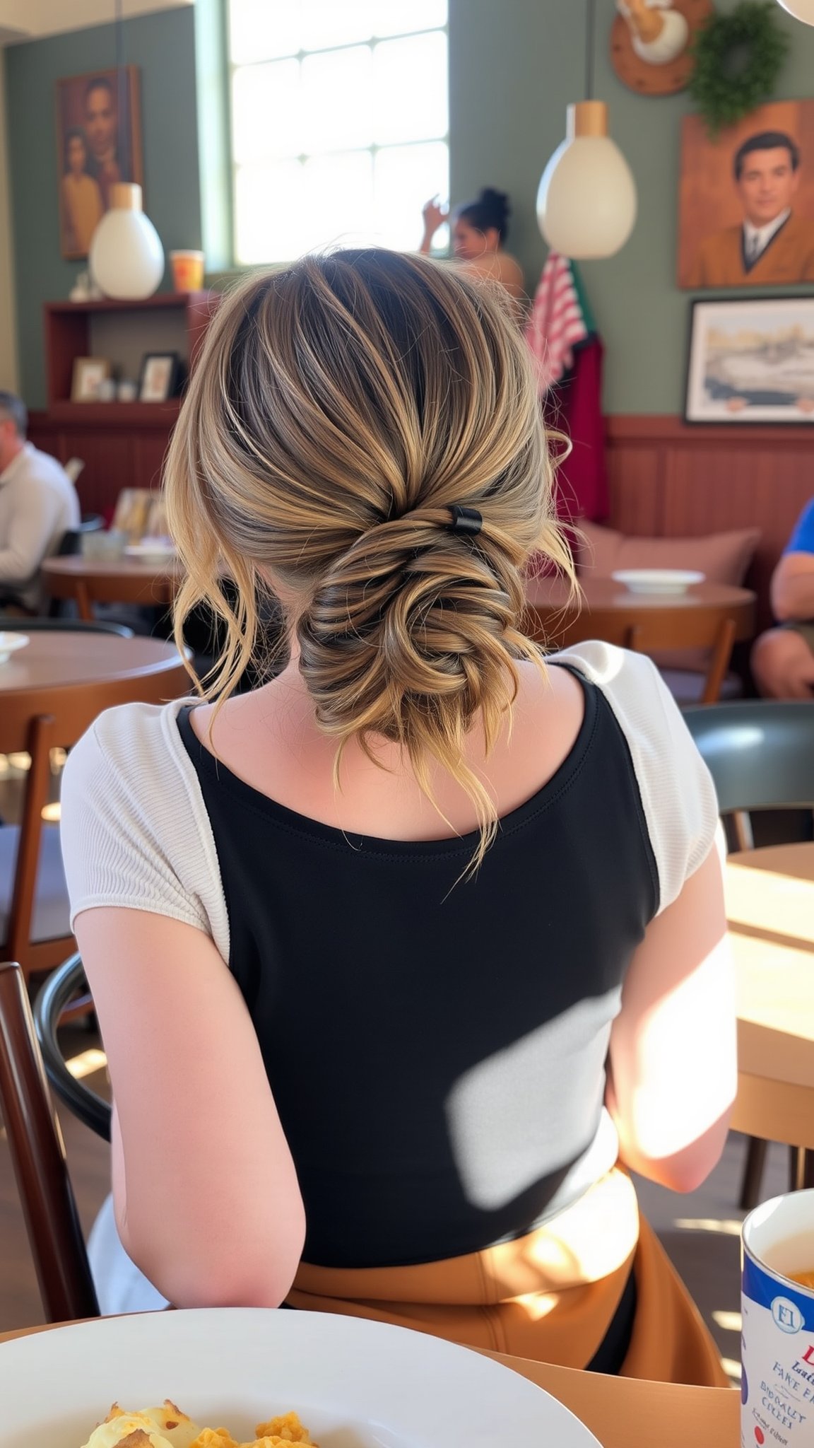 messy low chignon 1 Messy Low Chignon