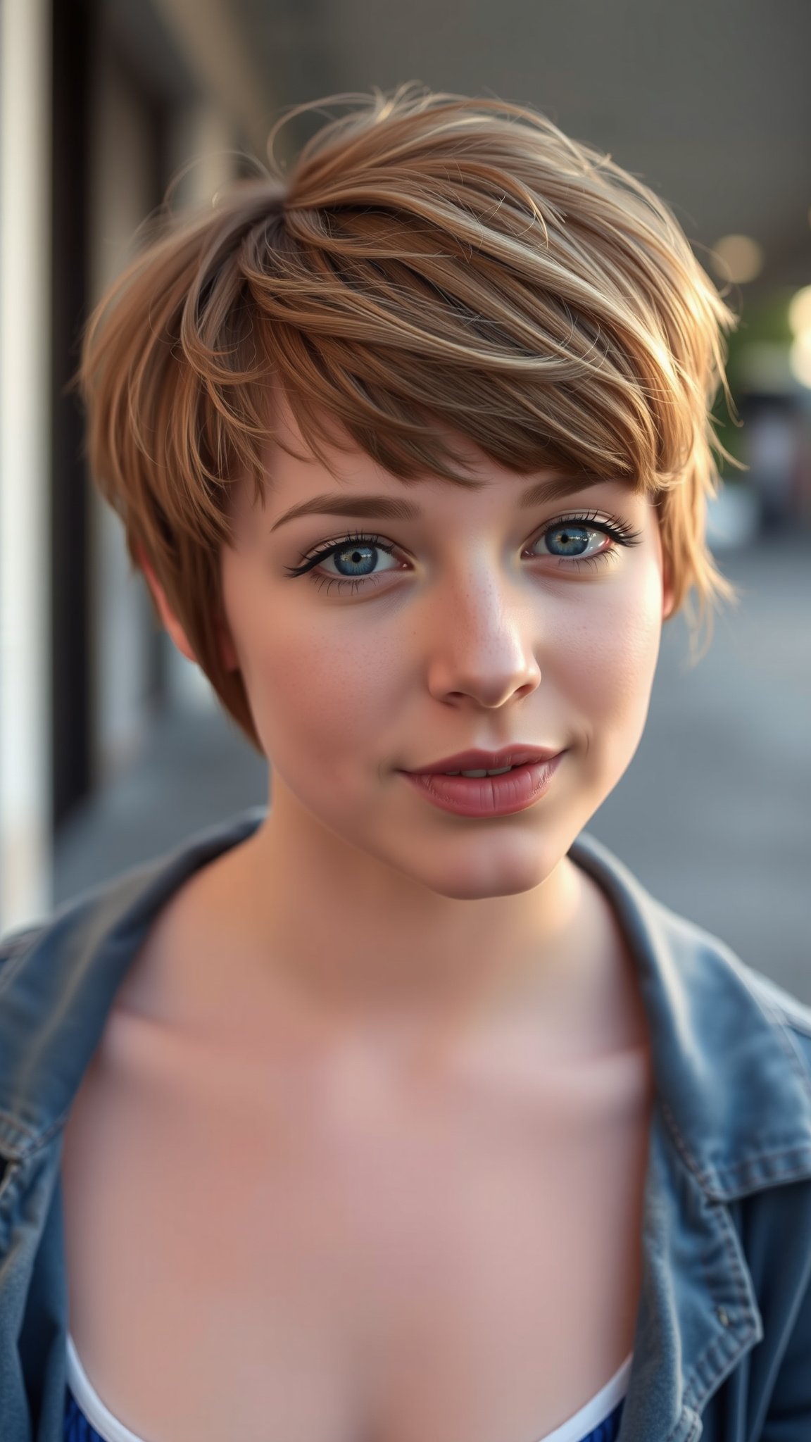 Messy Pixie with Bangs