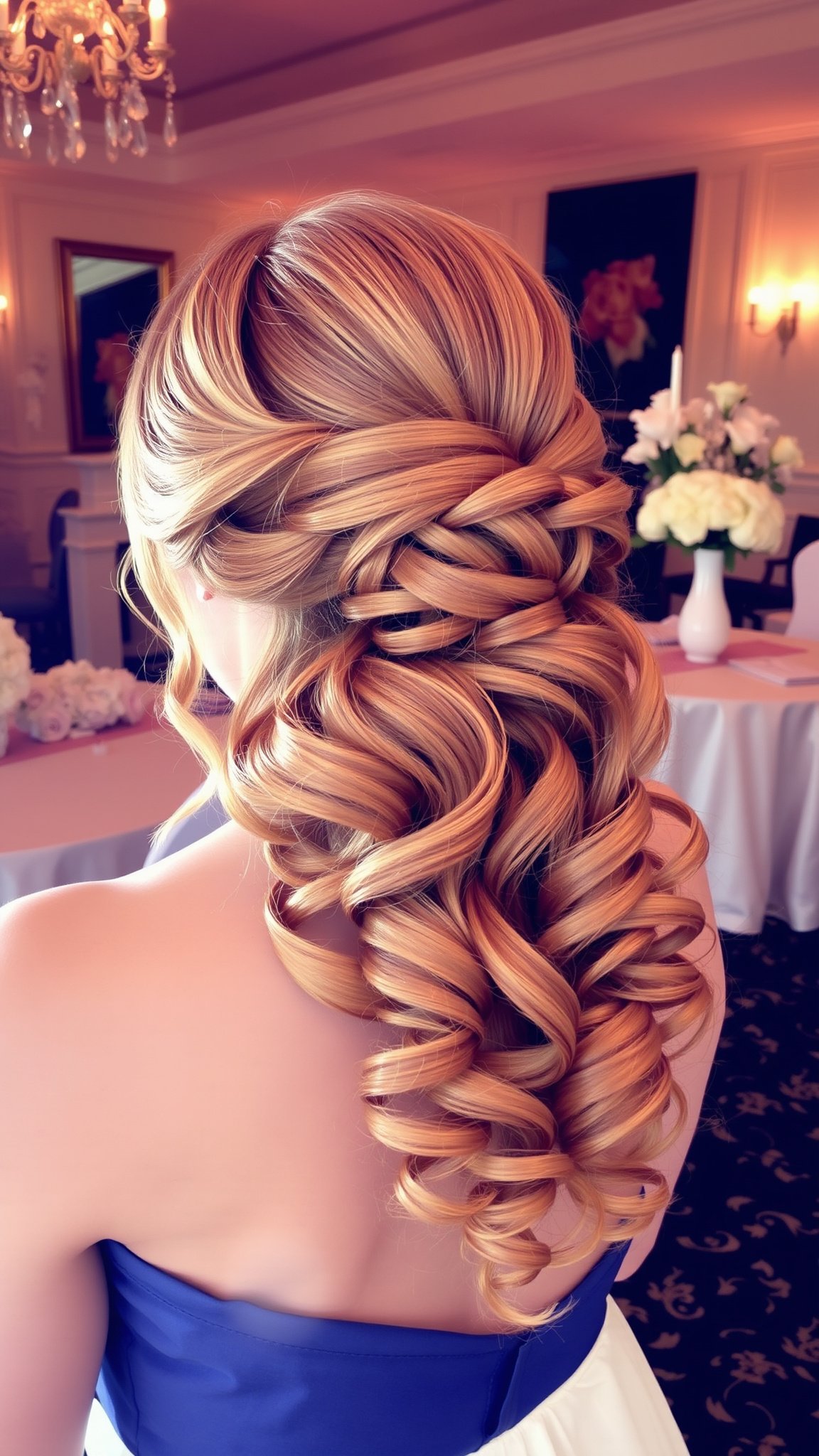 Retro Victory Rolls with Curls