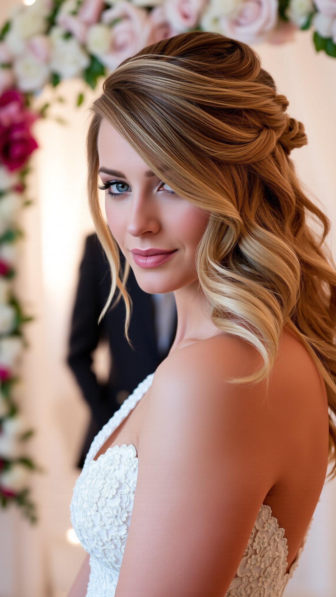 romantic half up half down layers Romantic Half-Up, Half-Down Layers