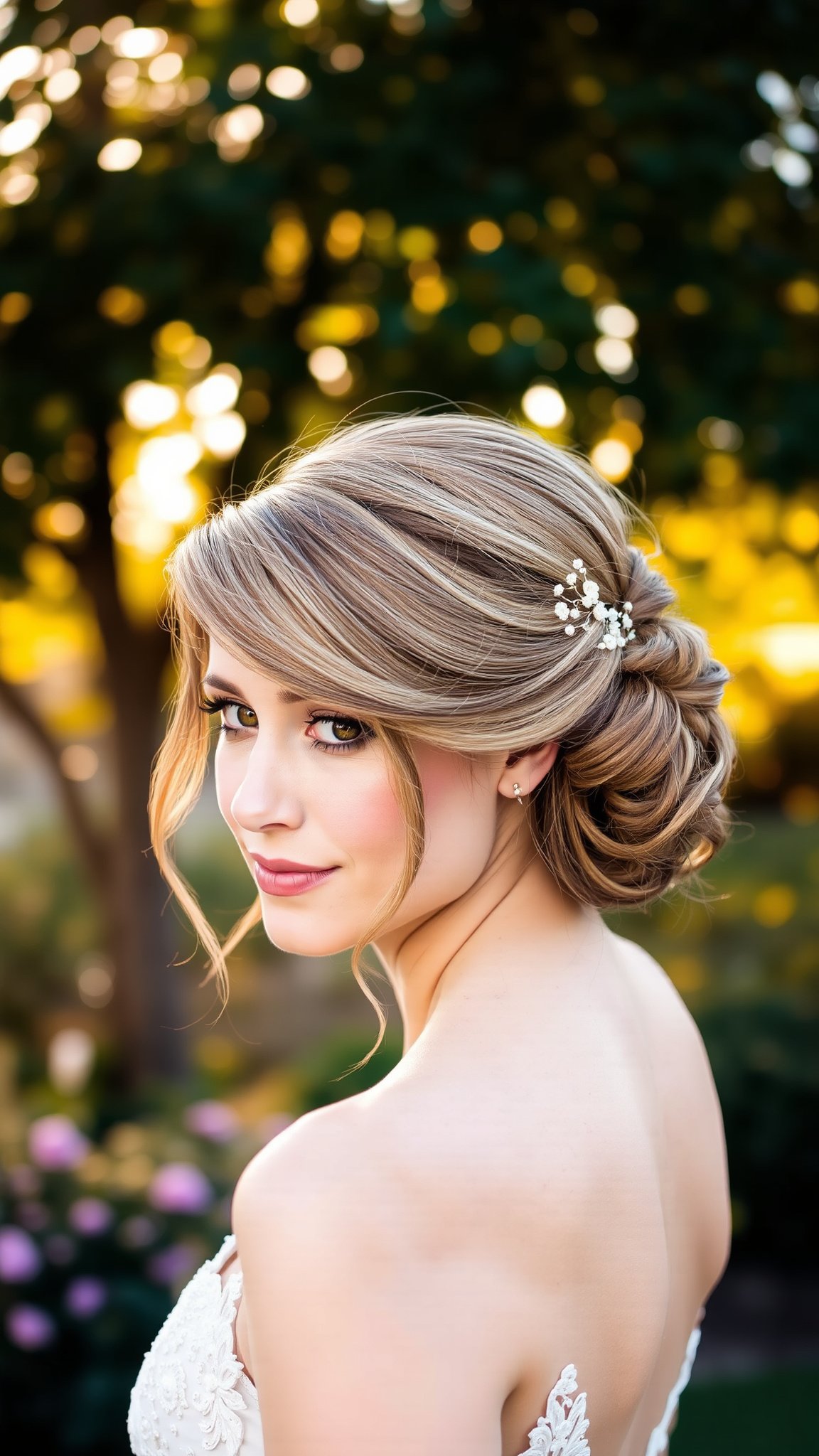Romantic Side-Swept Chignon