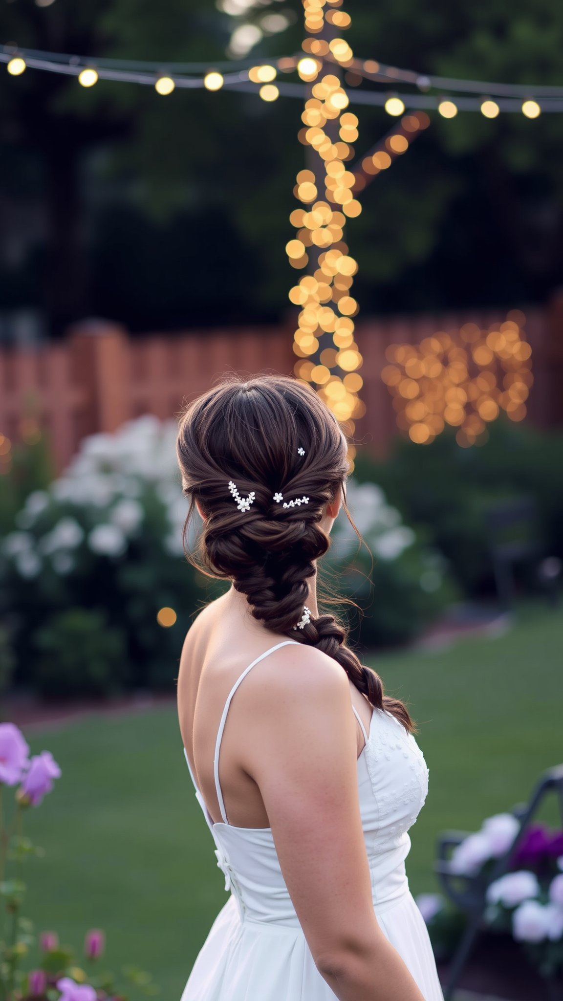 Side-Swept Box Braids Updo