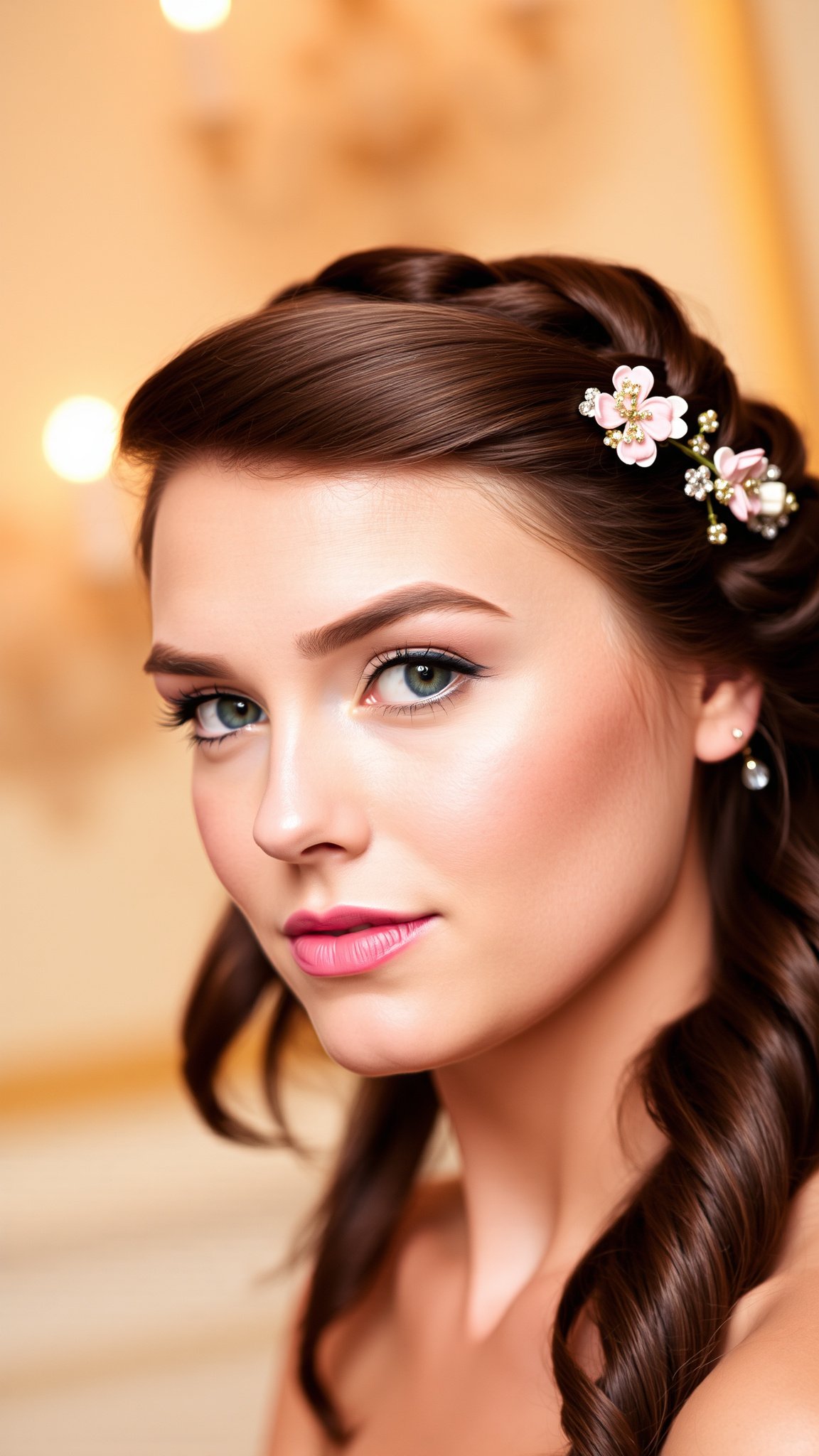 Side-Swept Braided Updo