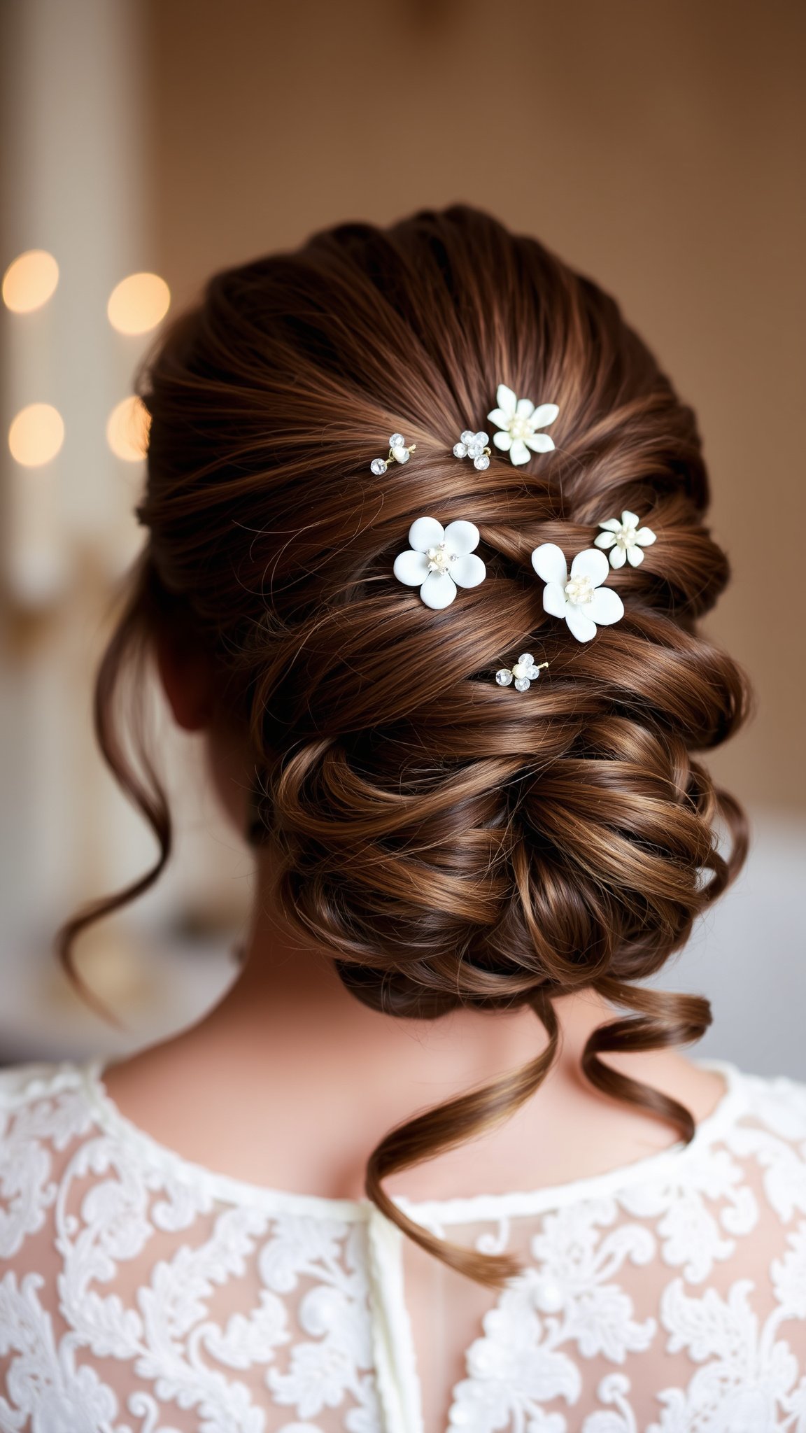 Side-Swept Curly Updo