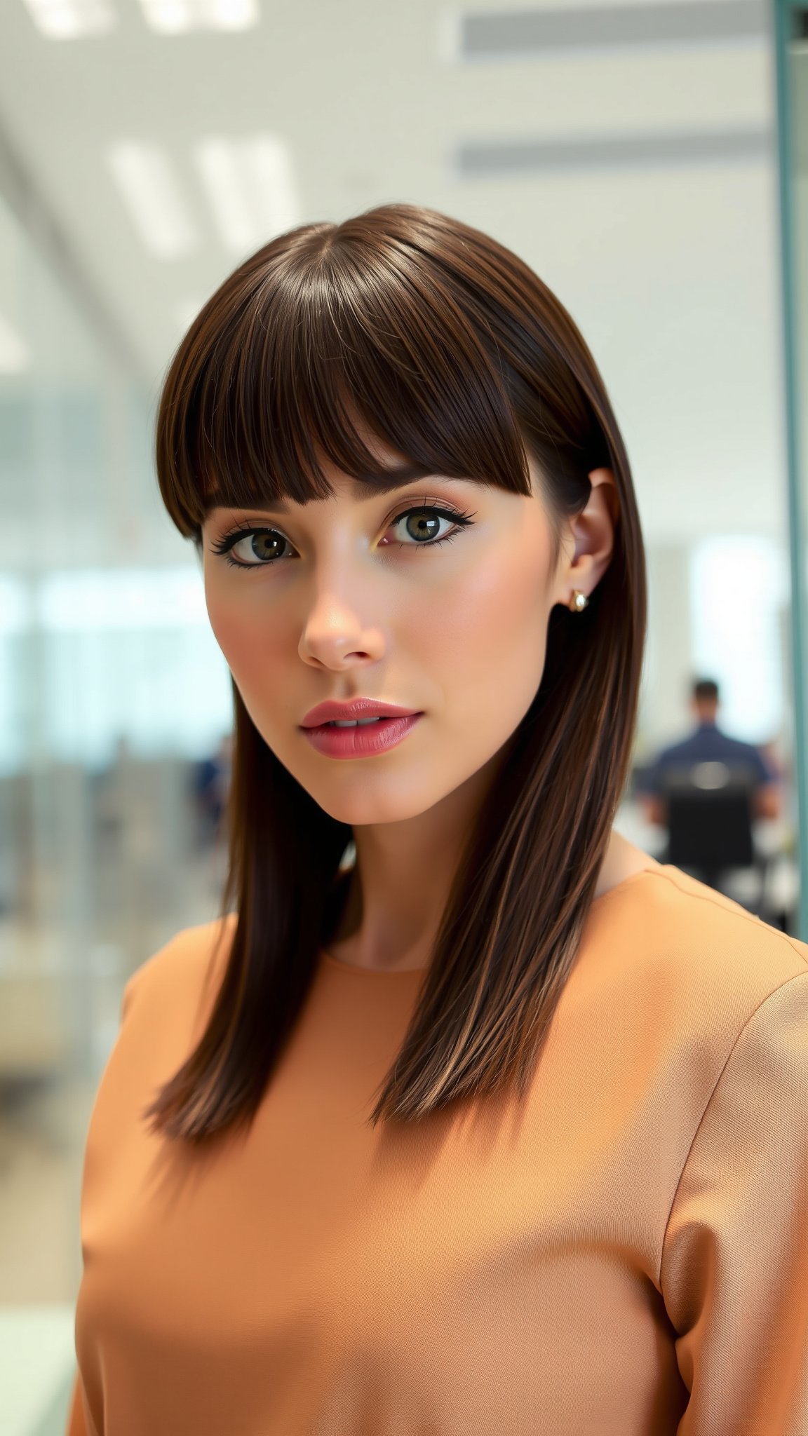 sleek curtain bangs Sleek Curtain Bangs