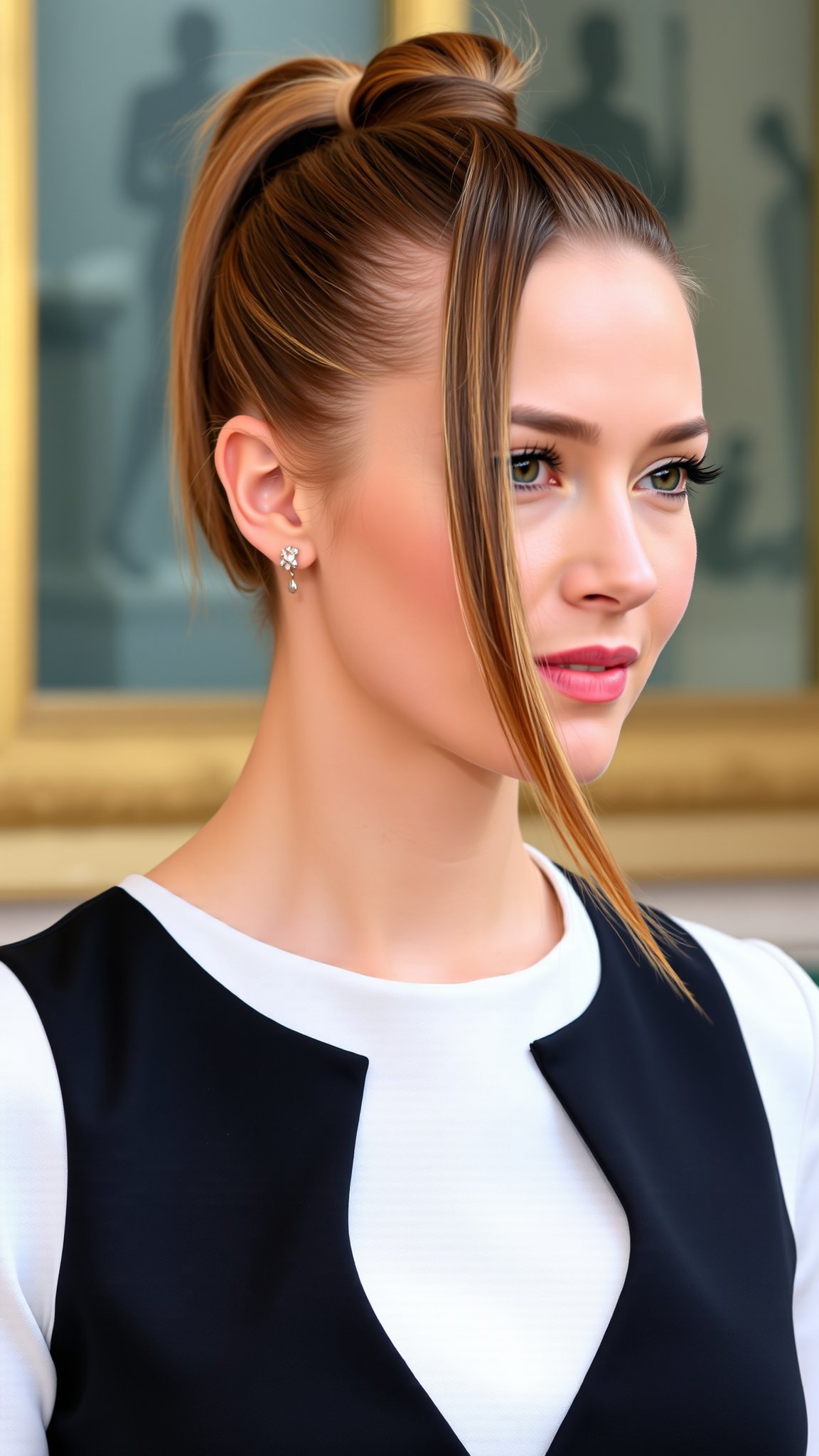 Sleek High Ponytail with a Twist