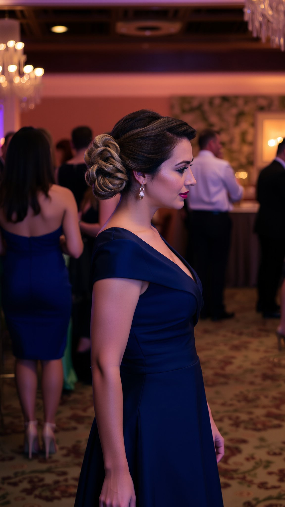 Sleek Middle Part with Waves