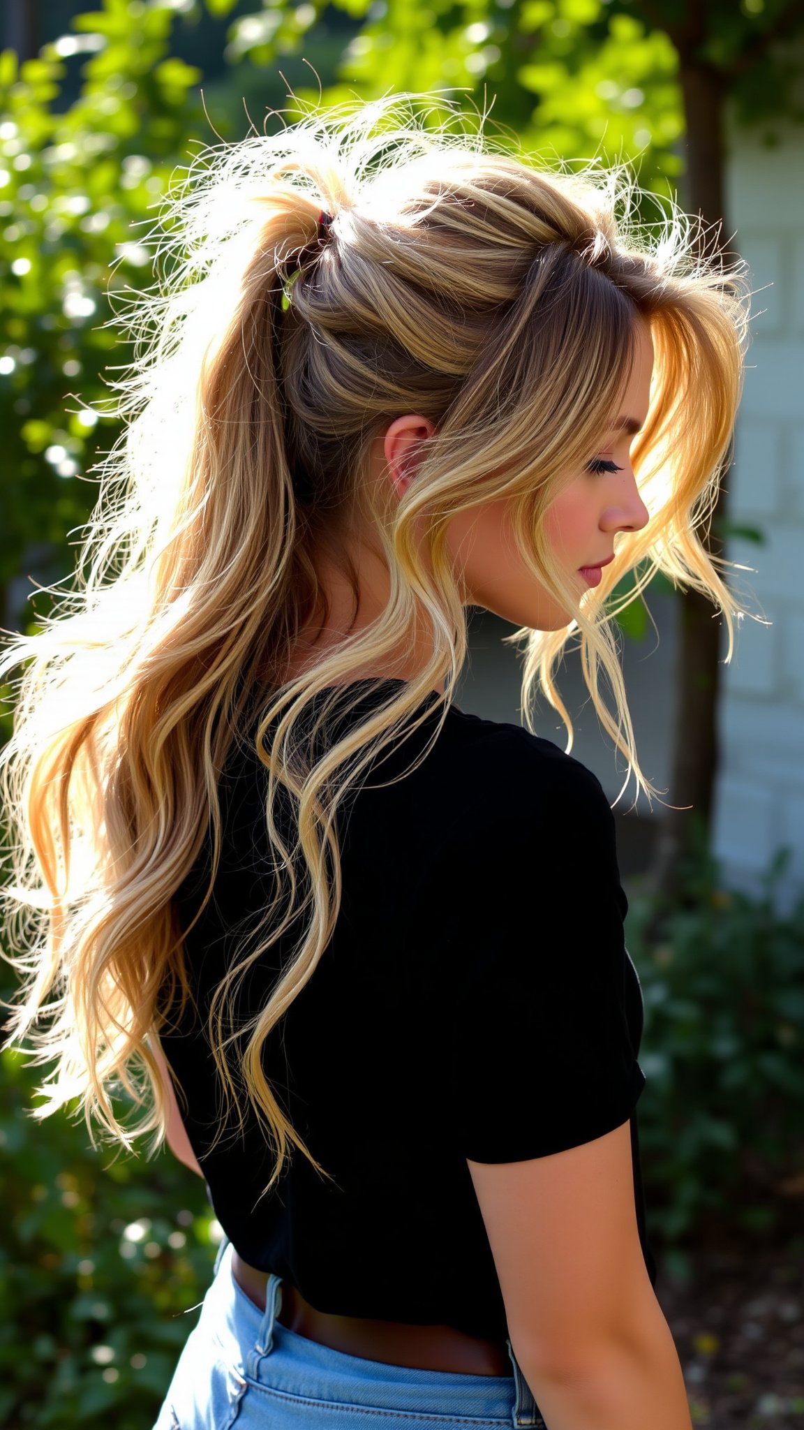 Textured Messy Ponytail